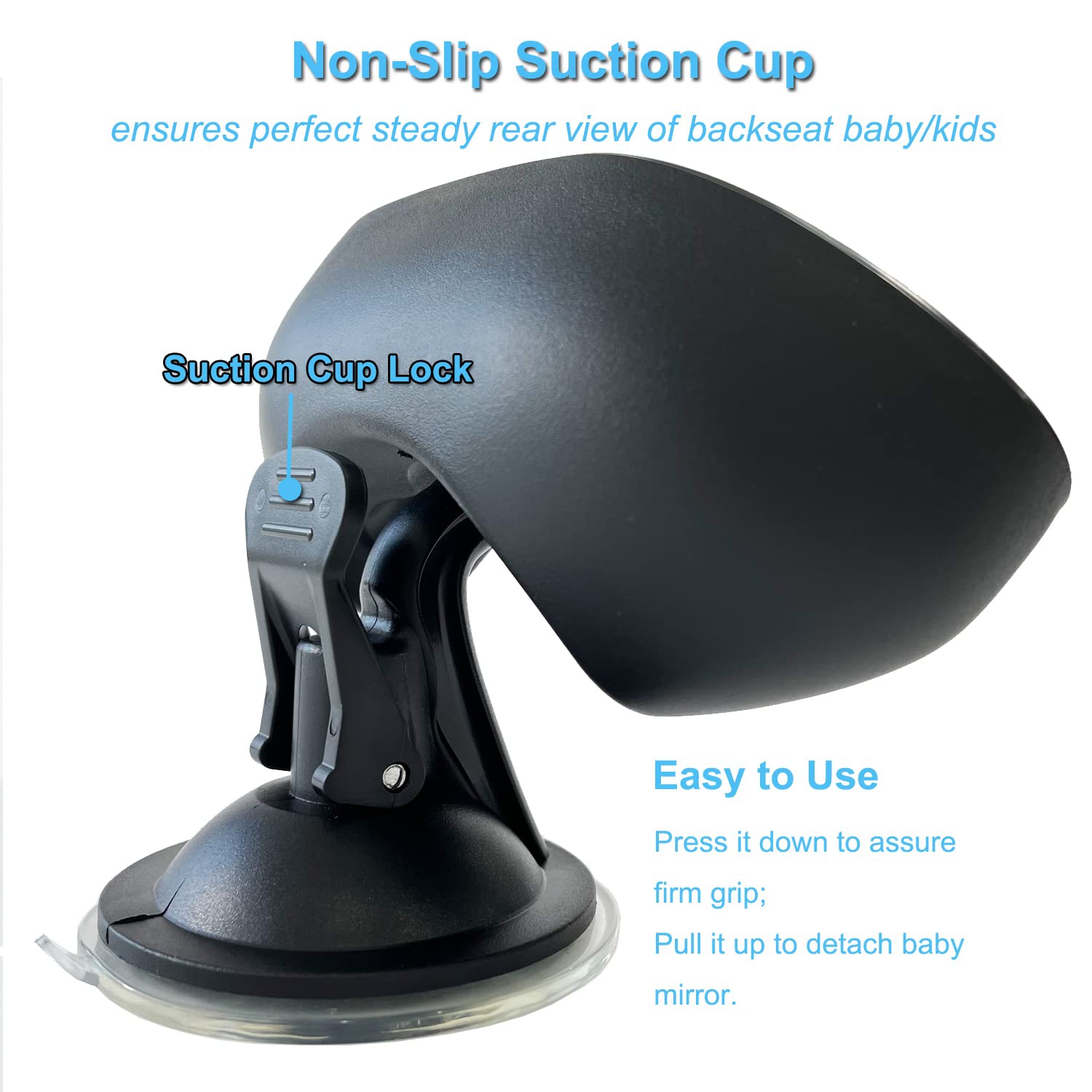 Baby Car Mirror, Rear View Mirror for Baby on Car Back Seat, Shatterproof Adjustable Car Baby Rearview Mirror to See Rear Kids, Babies, Infants and