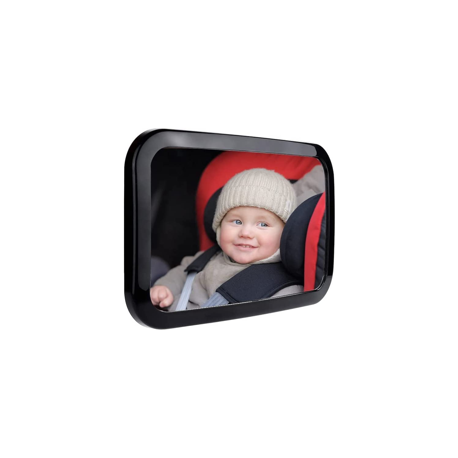 Baby Car Mirror, Safety Car Seat Mirror for Rear Facing Infant with Wide Crystal Clear View, Shatterproof, Fully Assembled, Crash Tested and Certified
