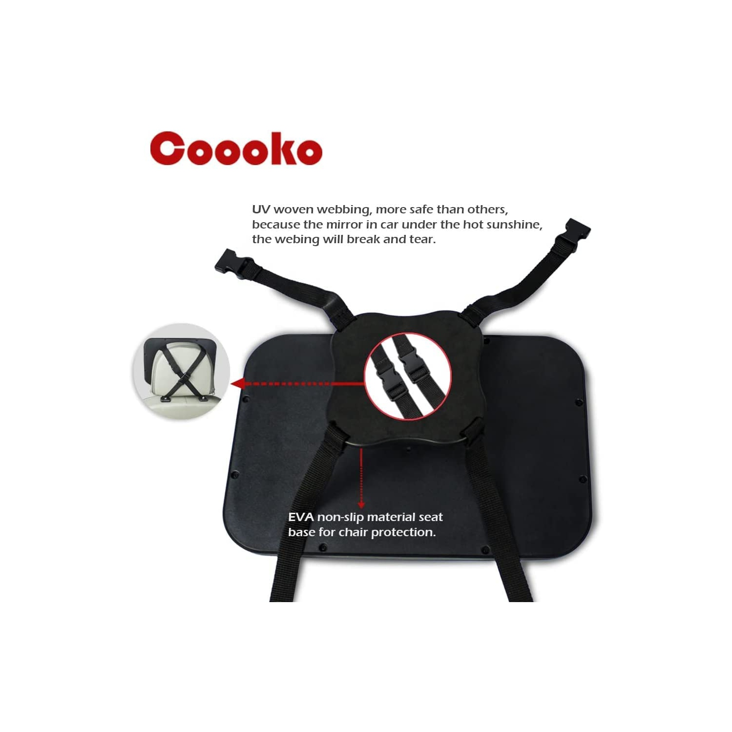 Baby Car Mirror, Safety Car Seat Mirror for Rear Facing Infant with Wide Crystal Clear View, Shatterproof, Fully Assembled, Crash Tested and Certified