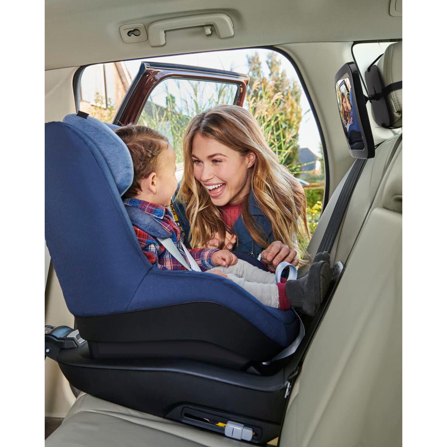 Miroir de voiture pour bébé, miroir en acrylique anti-éclaboussures pour voiture, miroir pour bébé Rearview-facilement pour observer les mouvements,