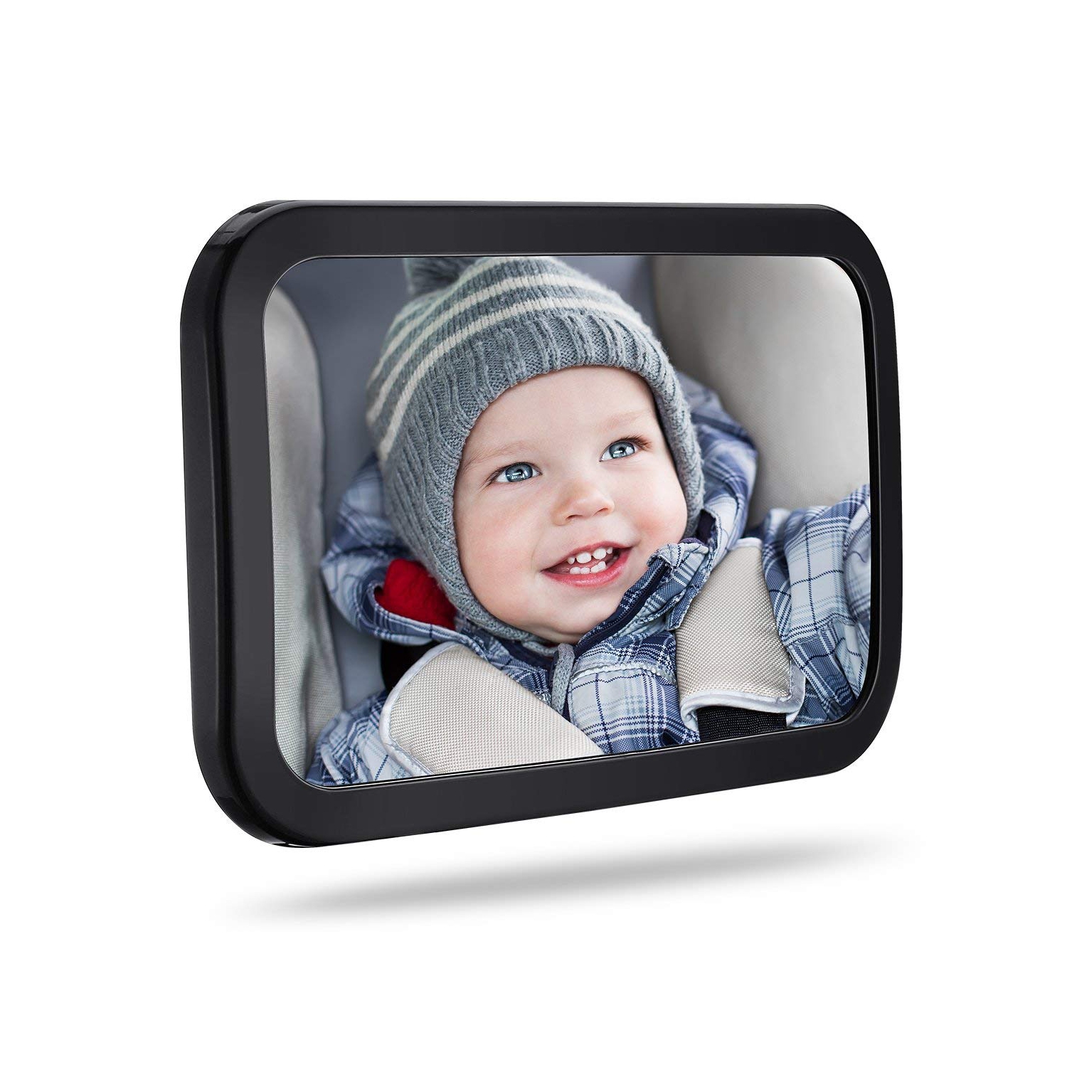 Rétroviseur de voiture de bébé, rétroviseur de siège d'auto pour orientation arrière avec vue large, incassable, entièrement assemblé, testé en