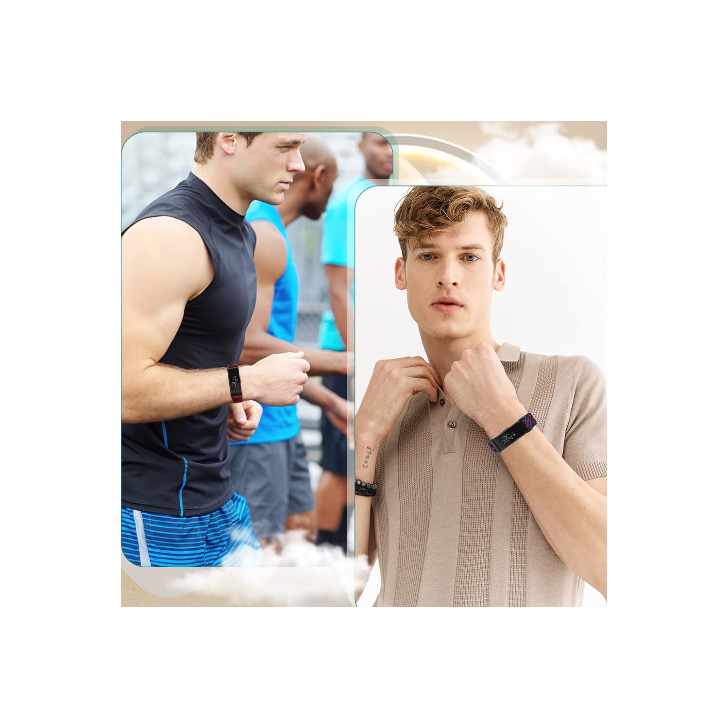 Bracelets élastiques ajustables compatibles avec Inspire 3/Inspire 2/Inspire/Inspire HR/Inspire 3/Ace 2 de Fitbit, bracelets sport à boucle en nylon