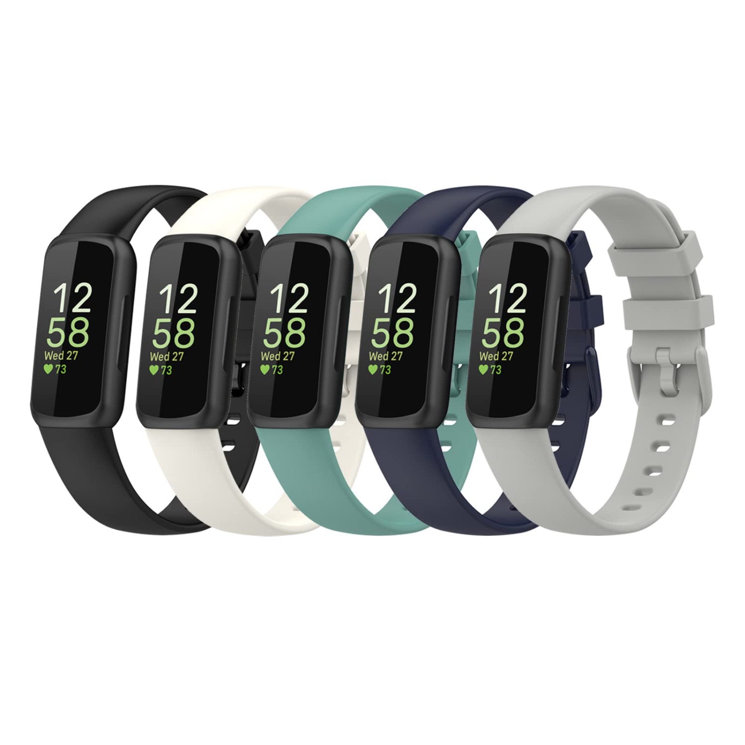 Compatible avec les bracelets Inspire 3 de Fitbit petit, en silicone souple et en silicone bracelet sport léger pour femmes pour moniteur de mise en