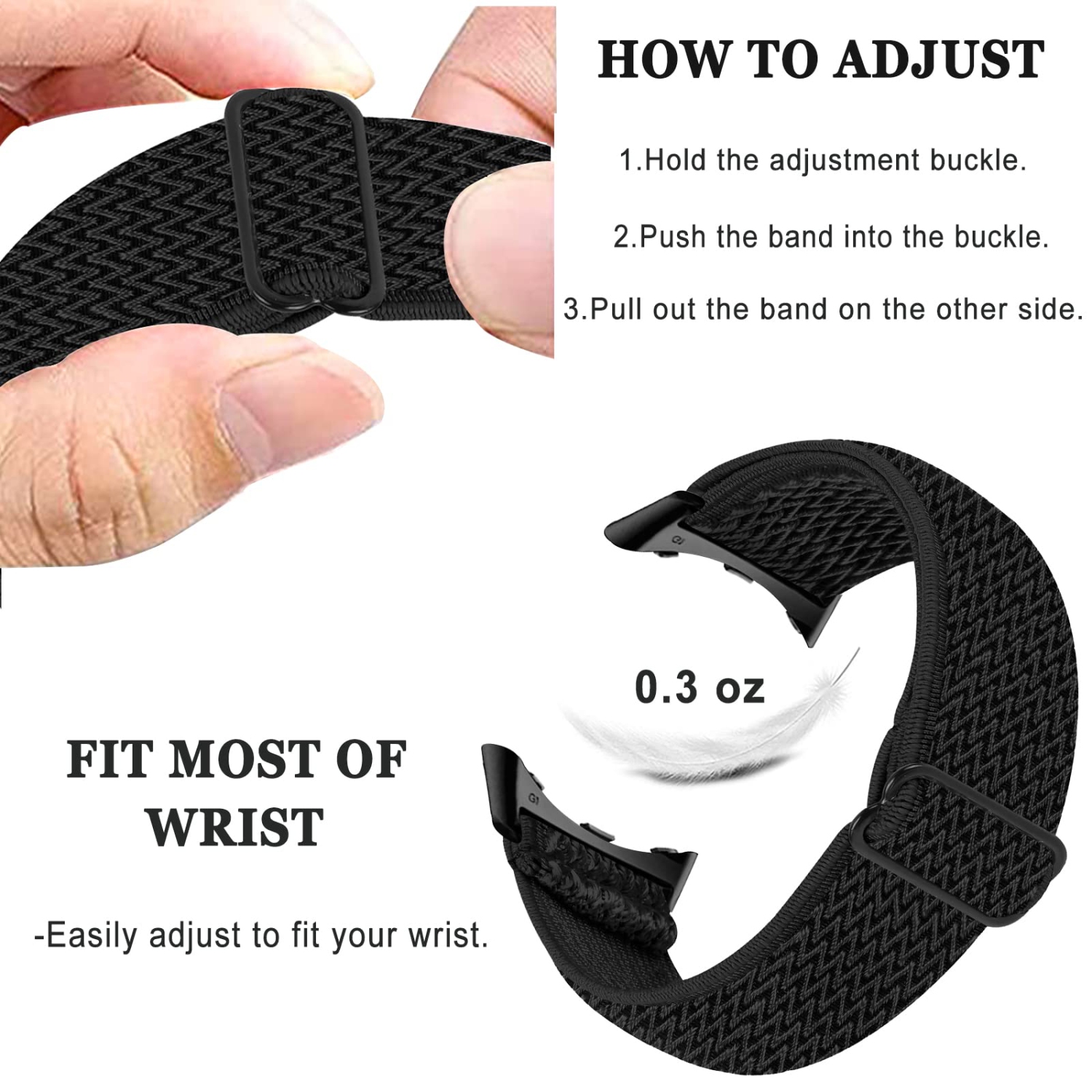 Stretchy Nylon Band Compatible Google Pixel Watch Bands Men Women,Adjustable Sport Breathable Soft Wristband Loop Woven Strap for Google Pixel Watch