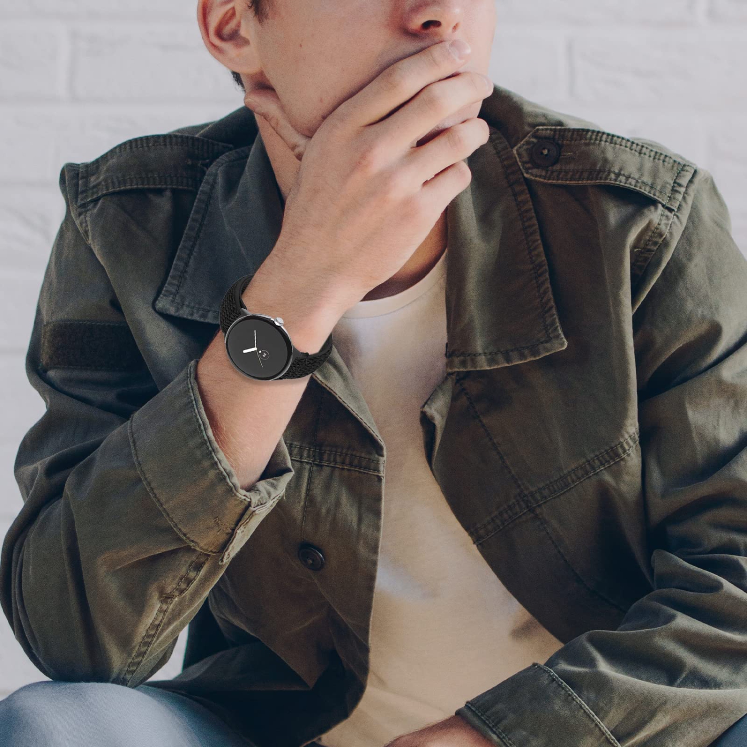 Stretchy Nylon Band Compatible Google Pixel Watch Bands Men Women,Adjustable Sport Breathable Soft Wristband Loop Woven Strap for Google Pixel Watch