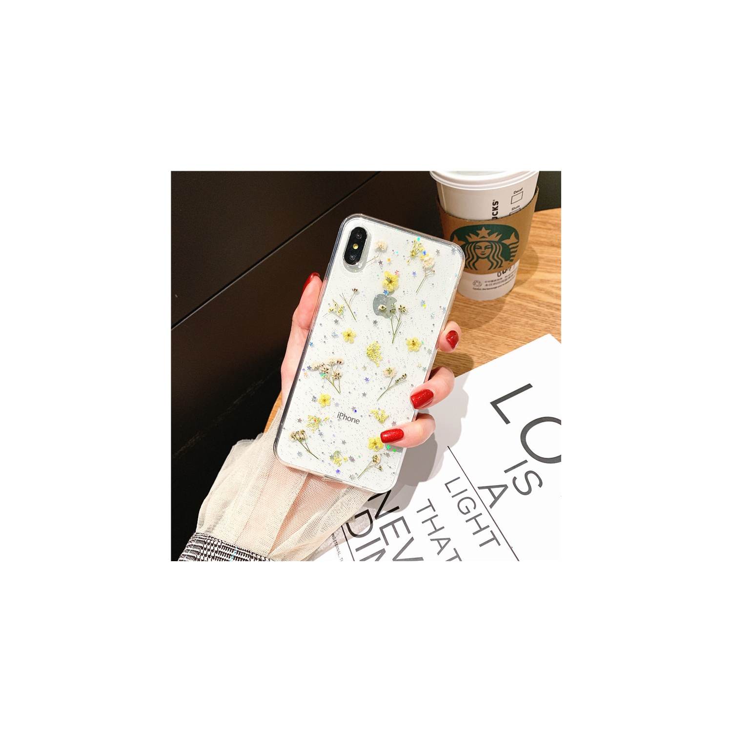 Samsung Galaxy A51 Case Dry Flower Liquide Giliter Soft Slim Shockproof Cover