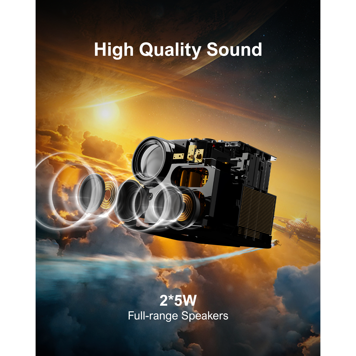 Projecteur ULTIMEA à décodage 4K, Android TV 11,0 avec Netflix et plus de 1000 applications, projecteur intelligent de films avec Dolby Audio, cardan