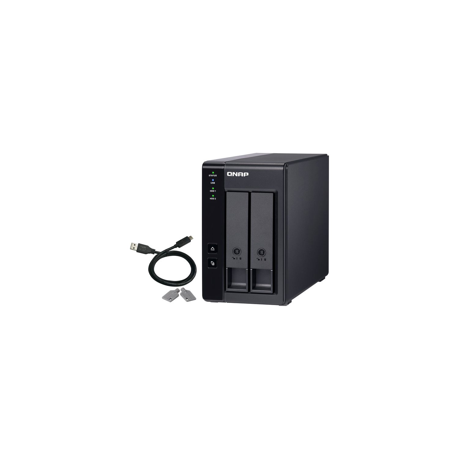 QNAP TR-002 2 Bay USB Type-C Direct Attached Storage with Hardware RAID