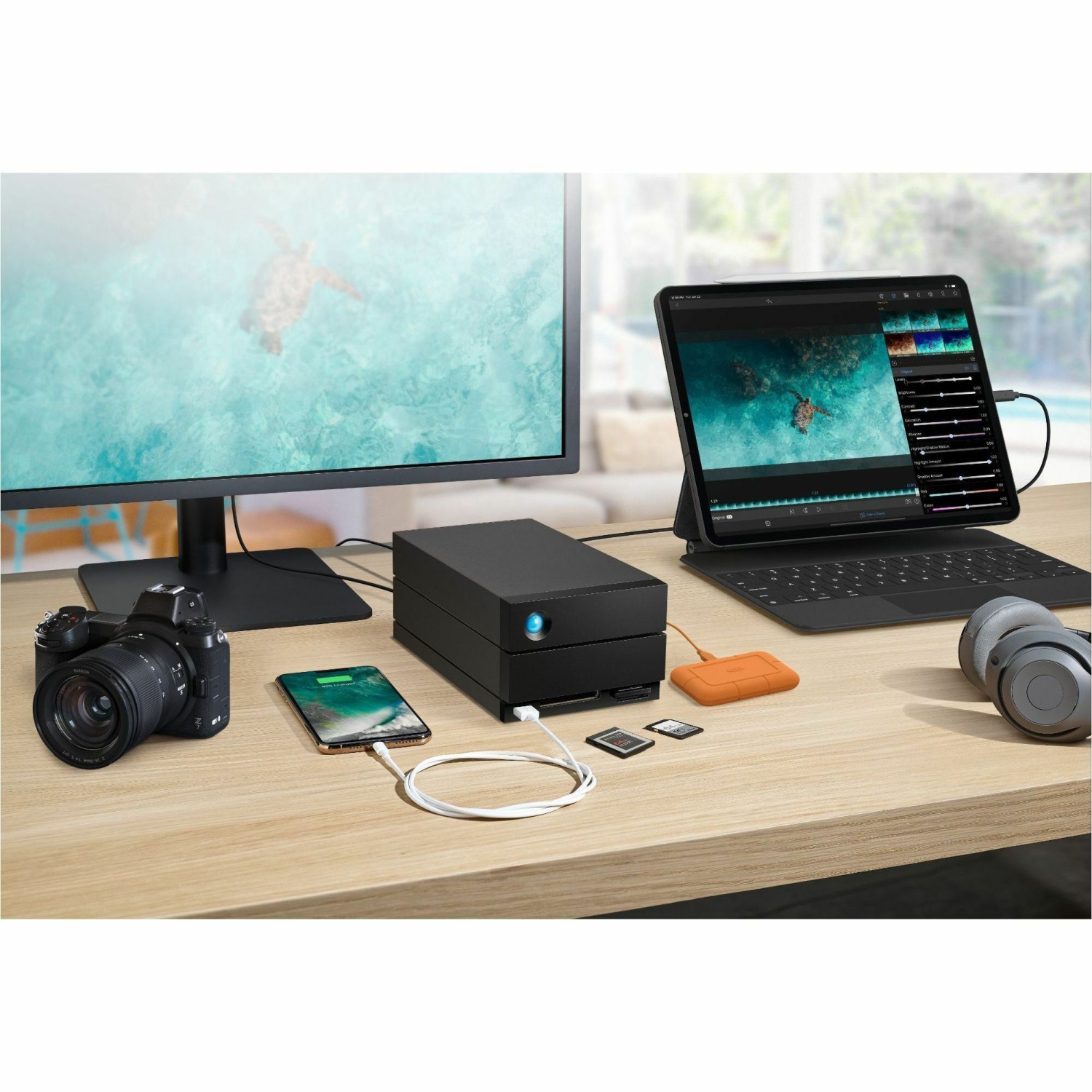 LaCie 2big Dock 16TB Desktop Thunderbolt 3 Desktop External Hard Drive -