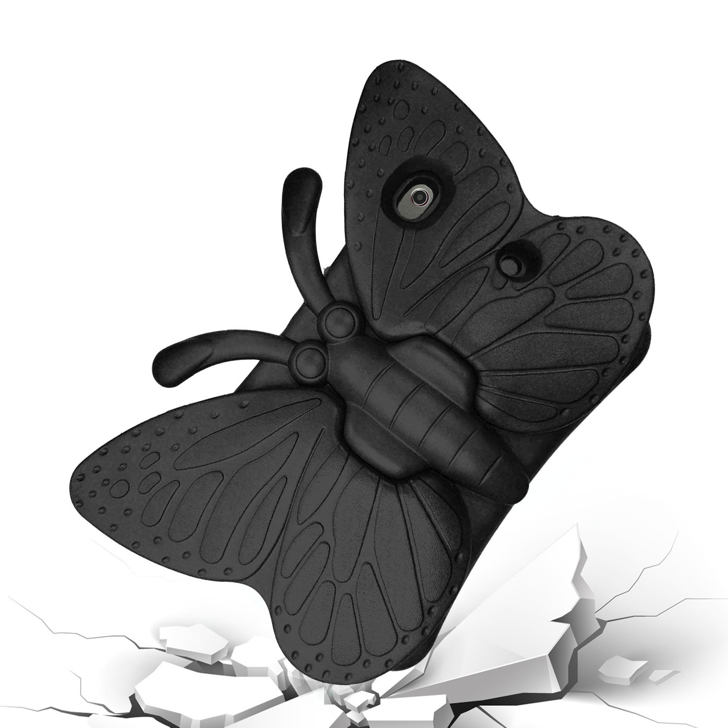 Silicone Butterfly Child Kids Protective Stand Case Kickstand Cover for iPad 10.2" 7th 8th 9th Gen. Air 3rd Gen. iPad Pro 10.5", Green