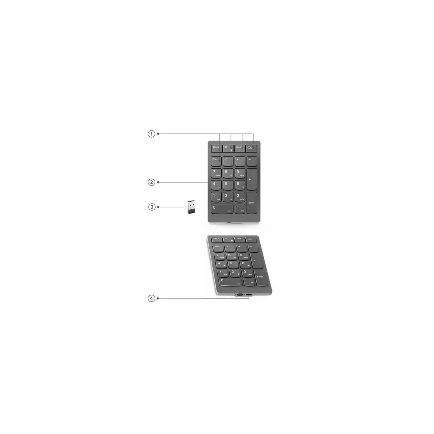 Lenovo Wireless Keypad - Grey