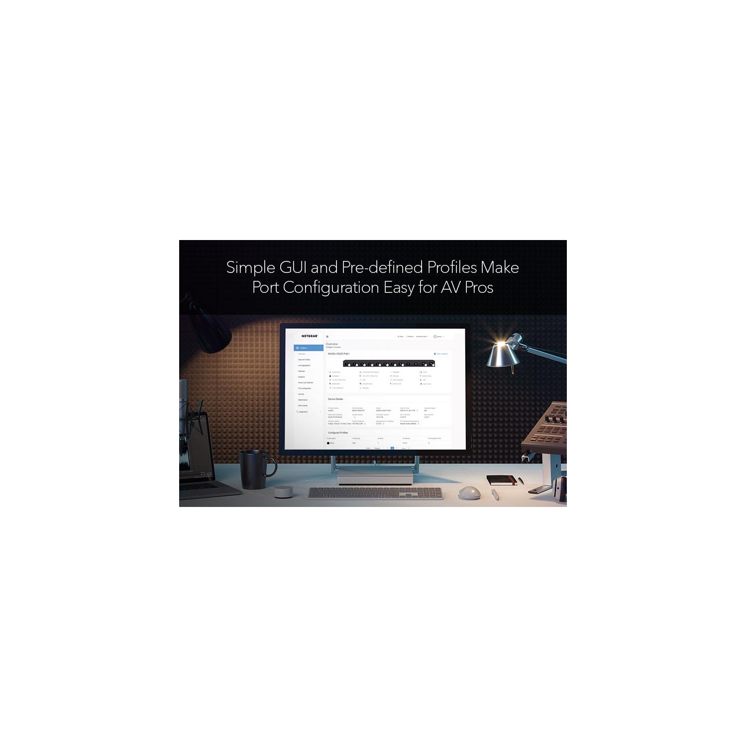 Netgear AV Line M4250 8-Port Gigabit PoE+ Compliant Managed AV Switch -