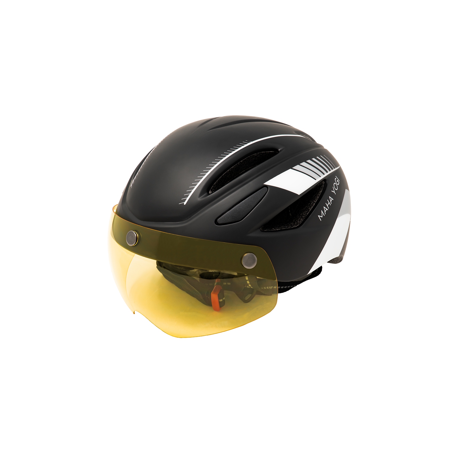 Adult Bike Helmet + 2 Magnetic Goggles with Tail Light |Unisex Bike Helmet Bundle for Multi-Sport | Yellow Goggles for Night Ride