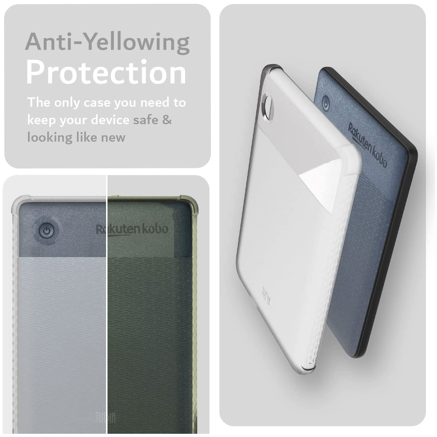 TUDIA SKN for Kobo Clara 2E Case Cover, Shockproof Lightweight