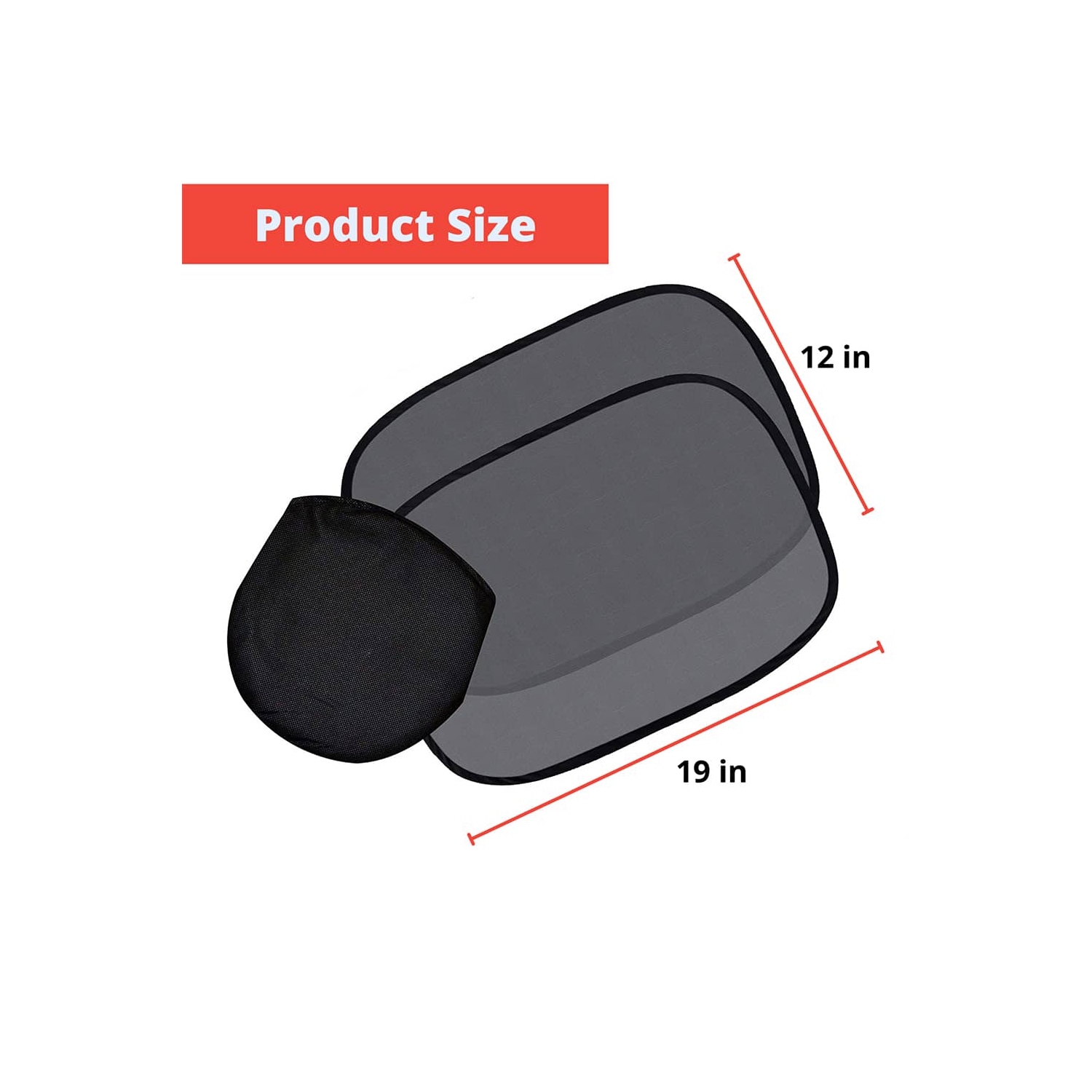 Pare-soleil de voiture BATTPIT, 19 x x12 po, pare-soleil de voiture pour glaces latérales et arrière, pare-soleil et rayons UV pour votre enfant,