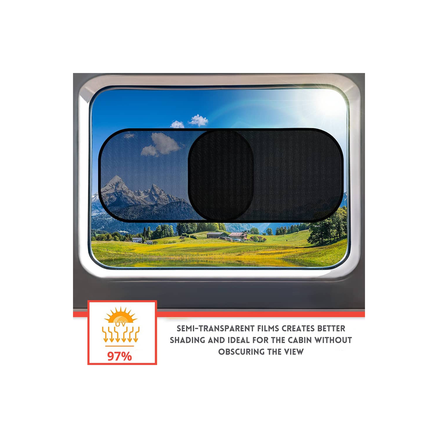 Pare-soleil de voiture BATTPIT, 19 x x12 po, pare-soleil de voiture pour glaces latérales et arrière, pare-soleil et rayons UV pour votre enfant,