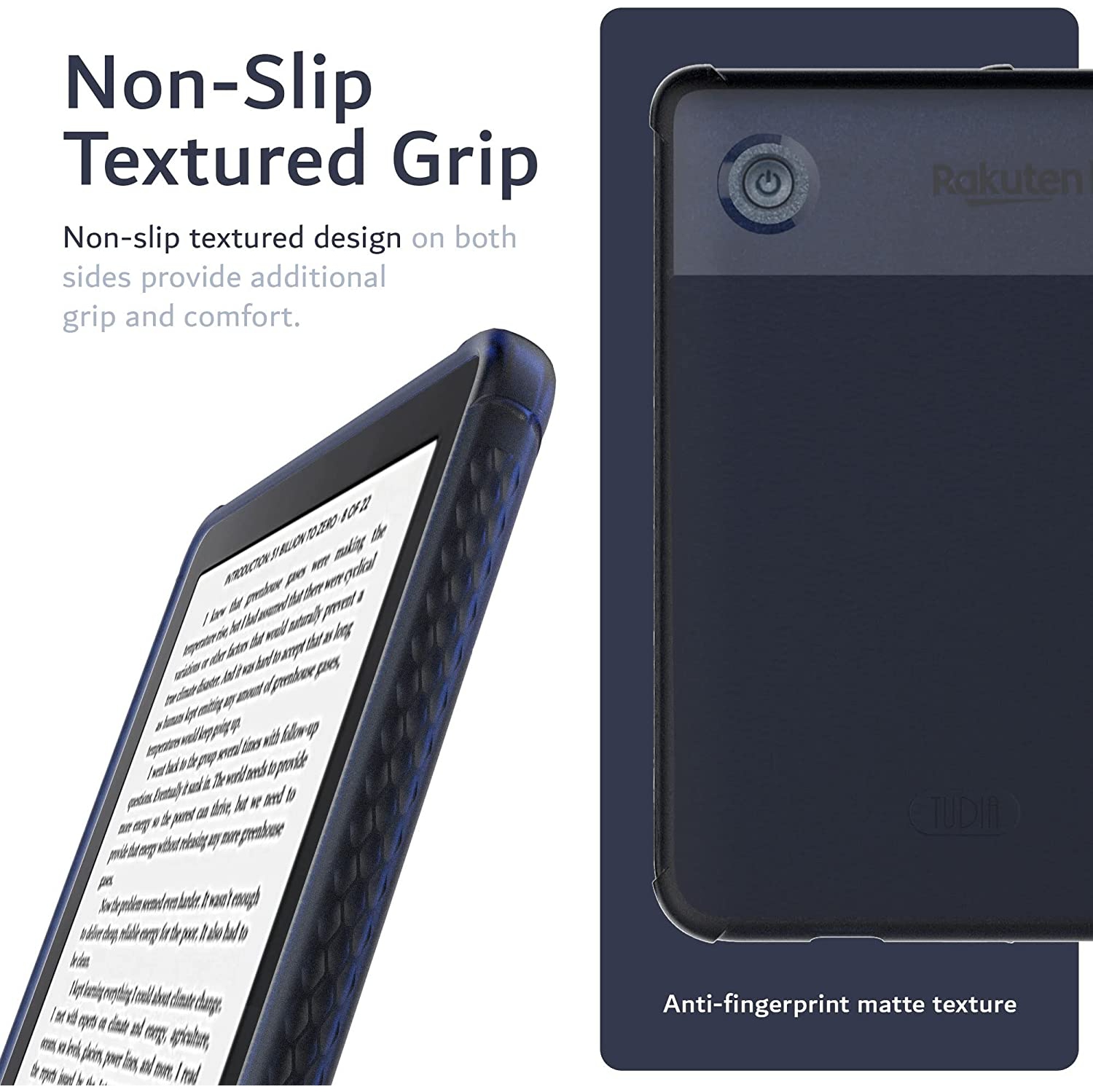 TUDIA SKN Designed for Kobo Clara 2E Case 6 Cover, [Reinforced Corners]  Shockproof Slim Anti-Yellowing Silicone Gel Grip Lightweight  Anti-Fingerprint