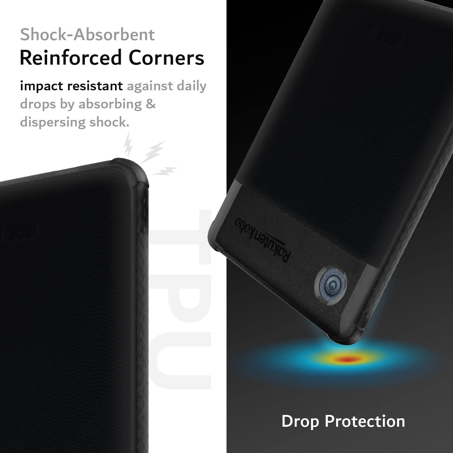 TUDIA SKN for Kobo Clara 2E Case Cover, Shockproof Lightweight