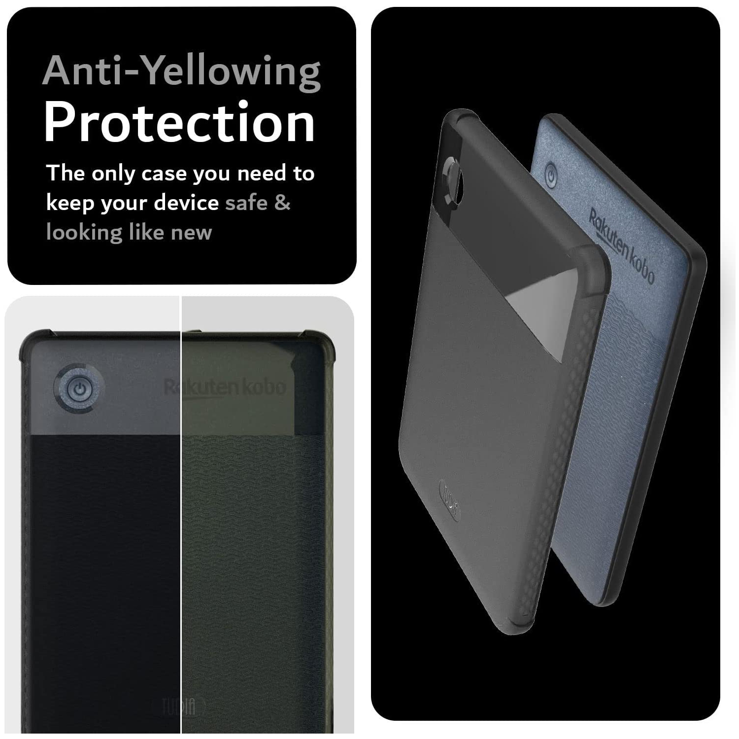 TUDIA SKN for Kobo Clara 2E Case Cover, Shockproof Lightweight