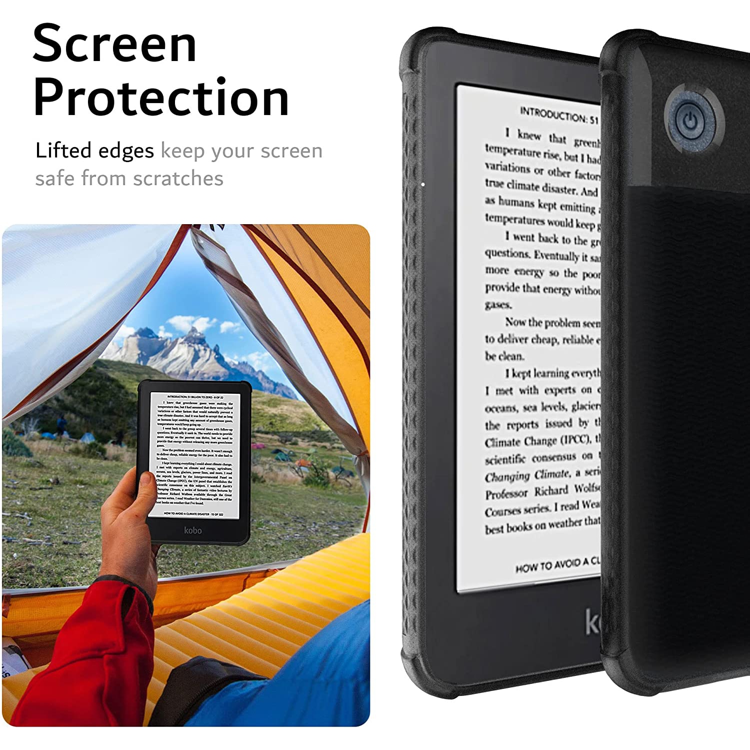 TUDIA SKN for Kobo Clara 2E Case Cover, Shockproof Lightweight