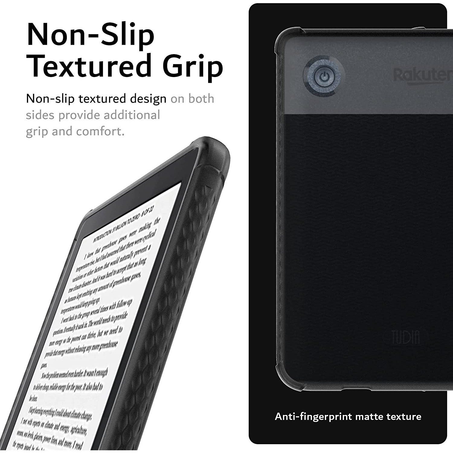 TUDIA SKN for Kobo Clara 2E Case Cover, Shockproof Lightweight