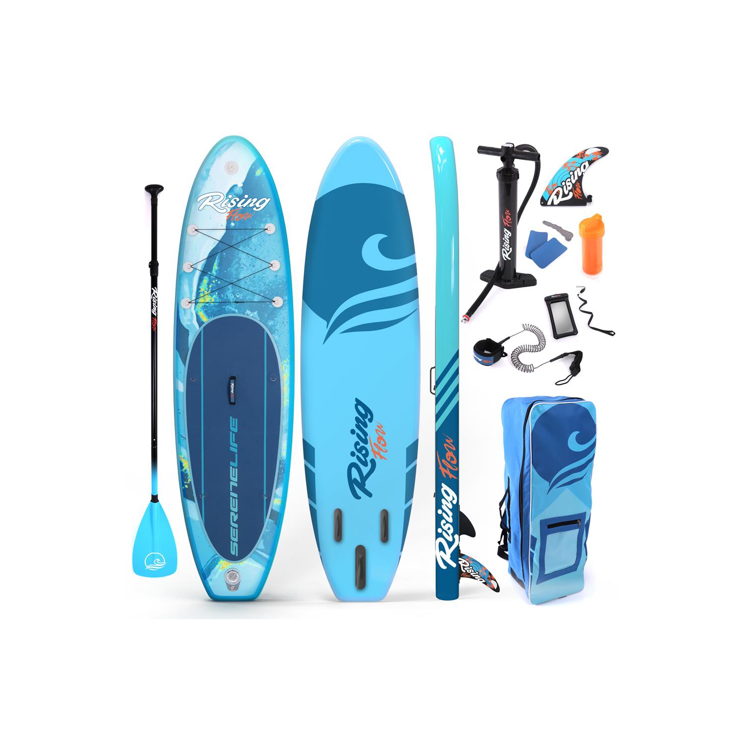 Serene Life SereneLife Premium Inflatable Stand Up Paddle Board (6 Inches  Thick) with SUP Accessories & Carrying Storage Bag, Aqua : :  Sports & Outdoors