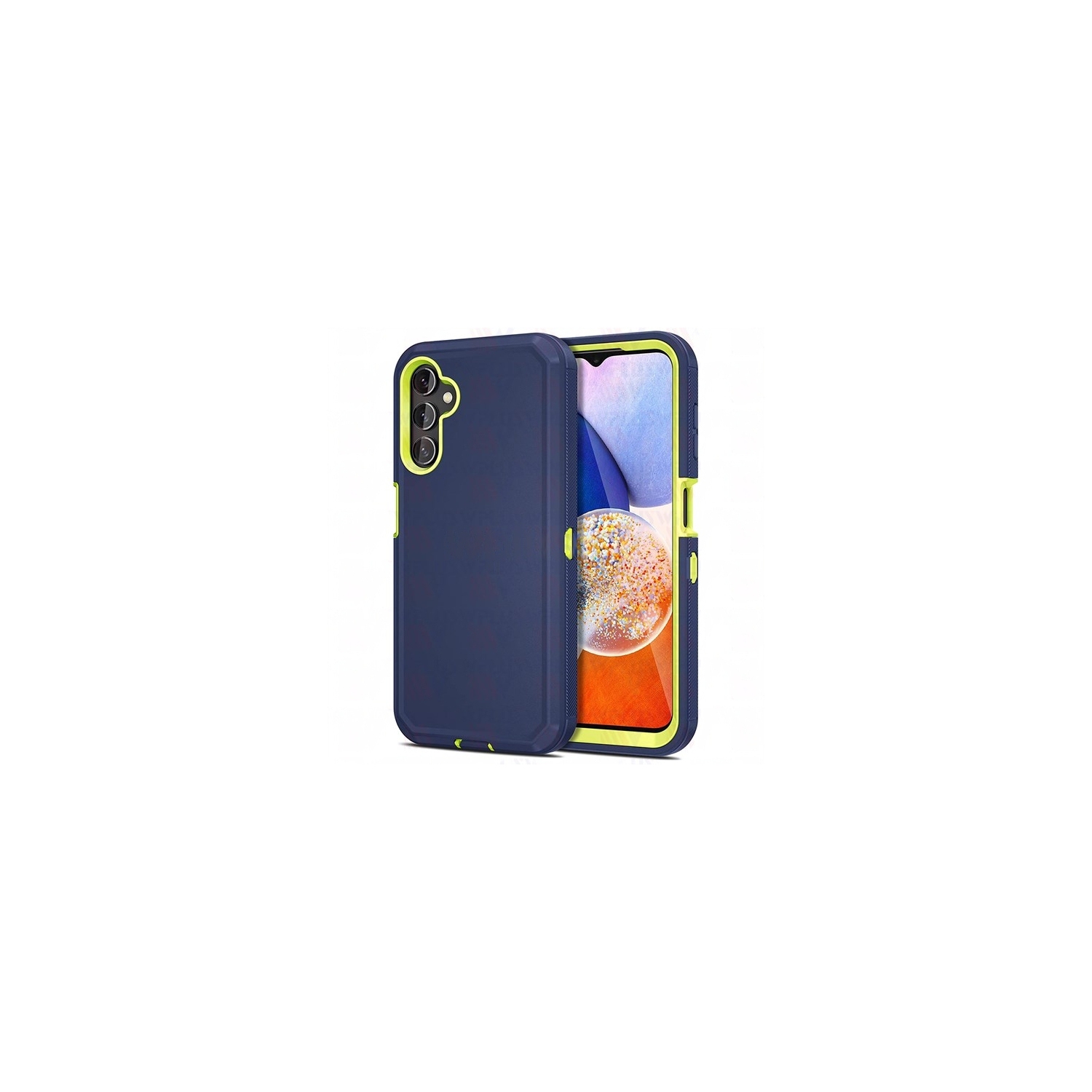 【CSmart】 Triple 3 Layers Shockproof Heavy Duty Defender Hard Case for Samsung Galaxy A54 5G, Lime