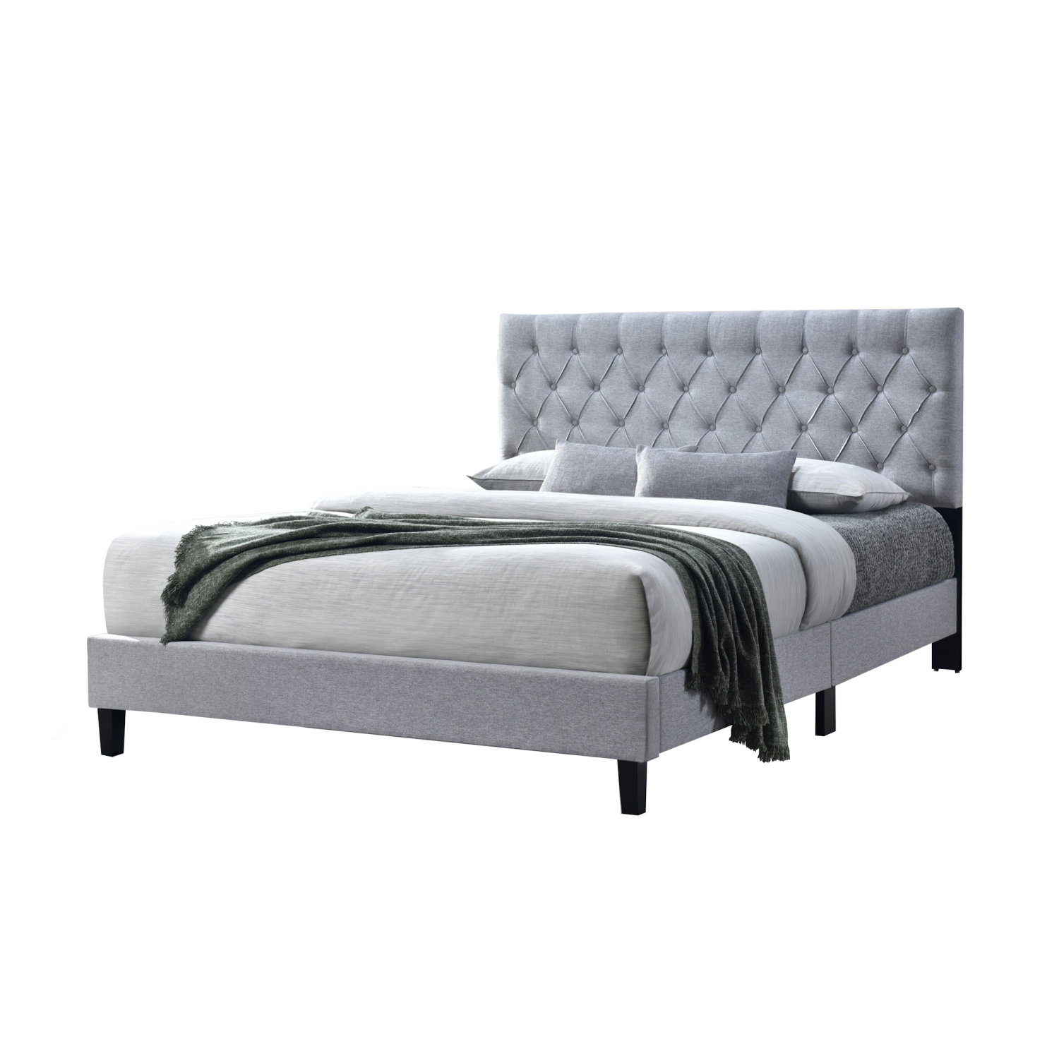 Queensons New York Bed (Fabric Grey)