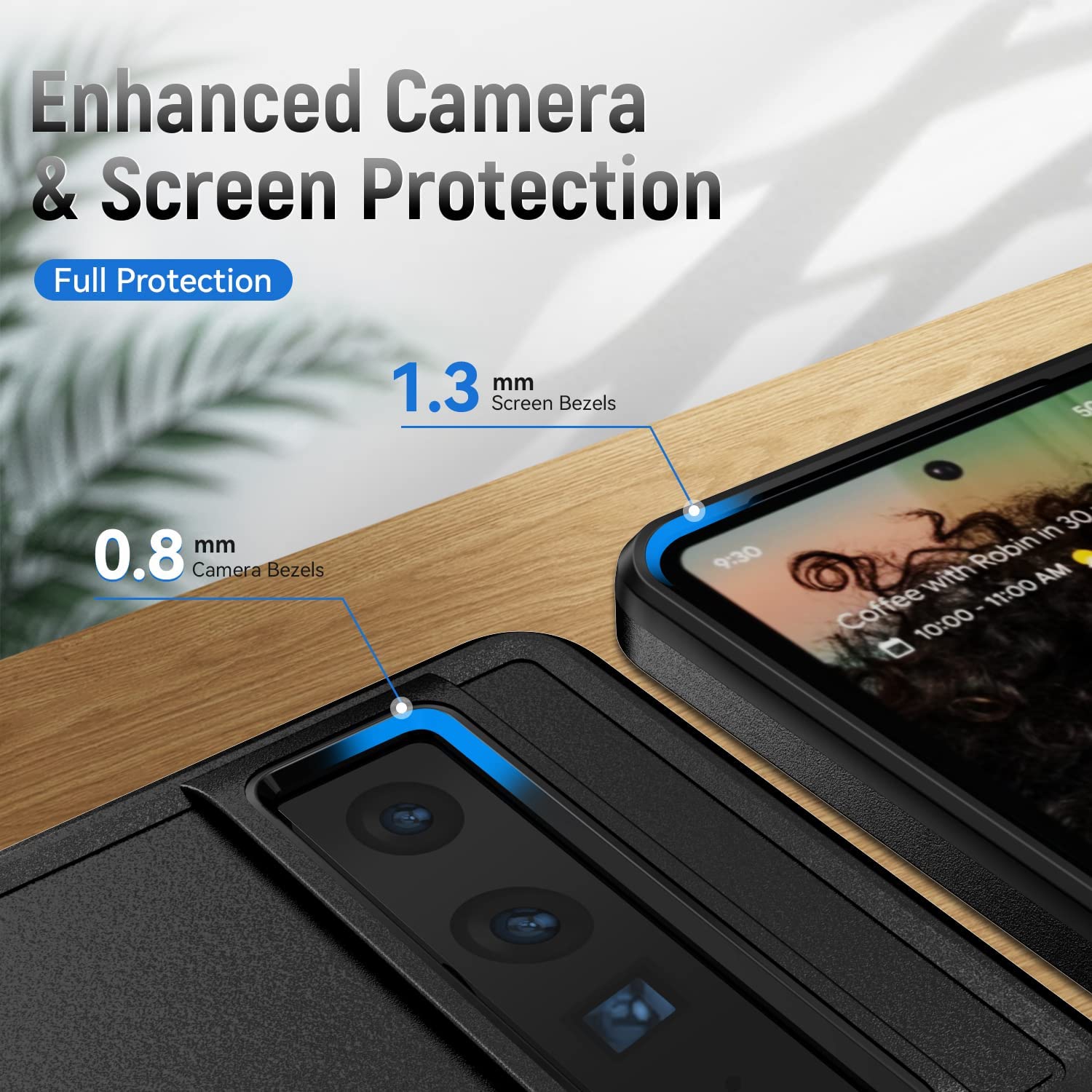 [CSmart] Étui rigide double couche Armor Rubber Armor Bumper pour Google Pixel 7A, bleu marine