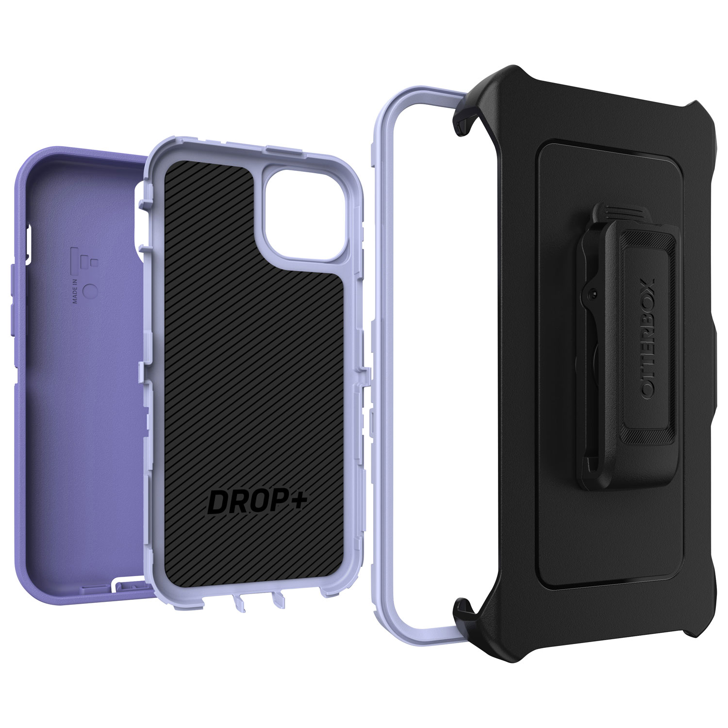 OtterBox Defender Fitted Hard Shell Case for iPhone 15 Plus - Purple