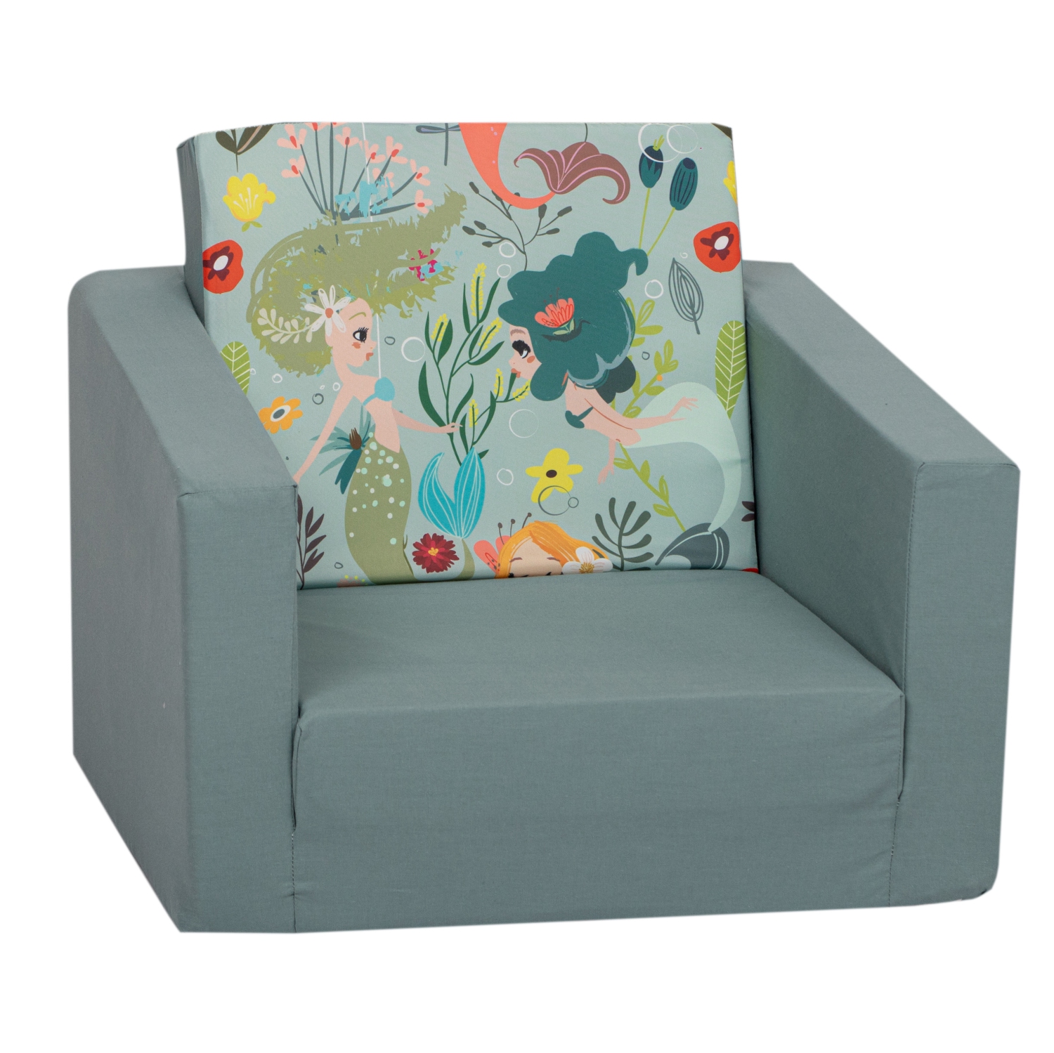 Delsit Kids Couch for Toddlers - 2 in 1 Convertible Foam Armchair to Lounger, Comfy Flip Out Lounge Chair, Sofa for Children, Made in Europe