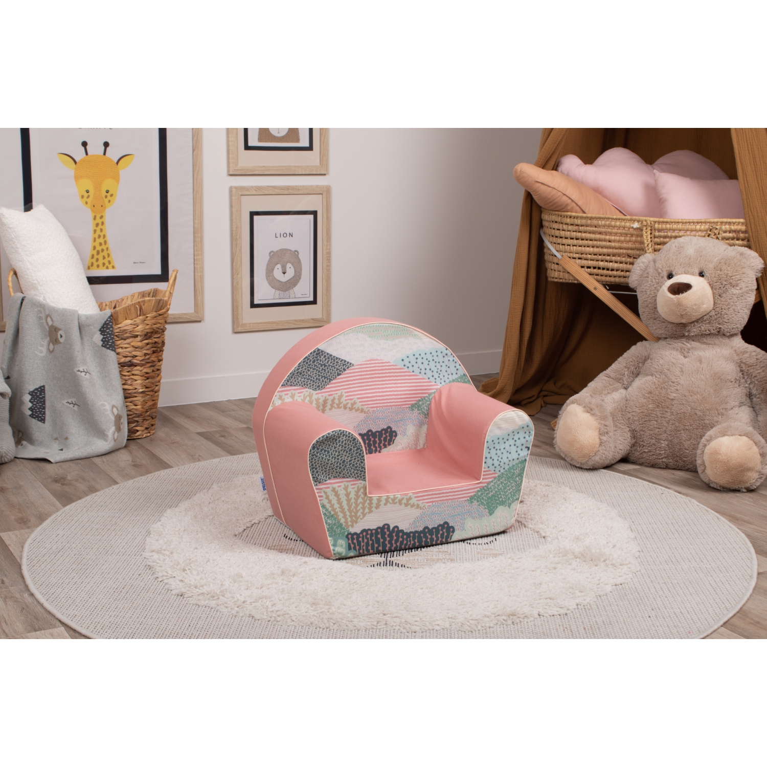 Delsit Kids Couch for Toddlers - Comfy Armchair for Children, Lightweight Foam Sofa and Reading Chair with Removable Cover, Made in Europe