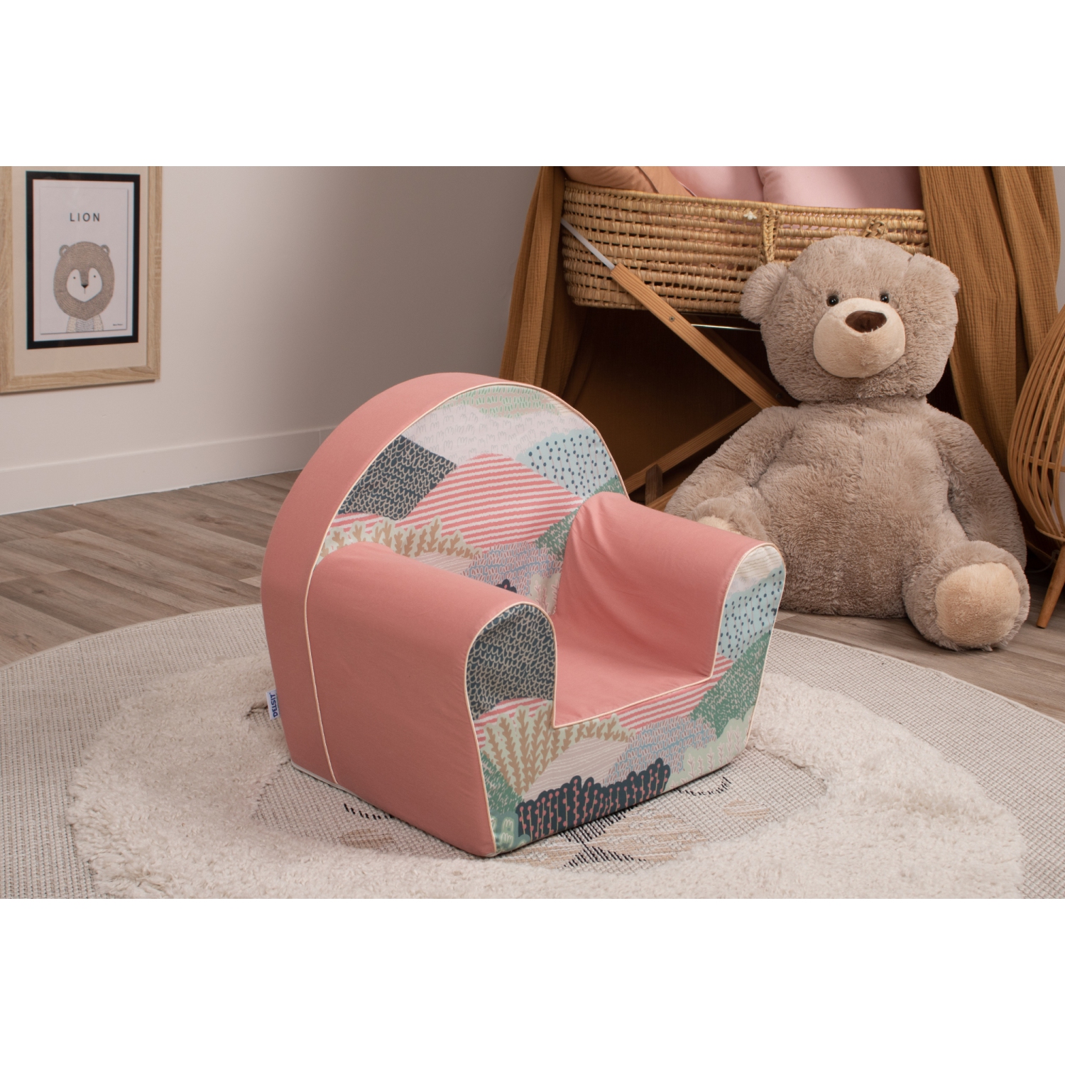 Delsit Kids Couch for Toddlers - Comfy Armchair for Children, Lightweight Foam Sofa and Reading Chair with Removable Cover, Made in Europe