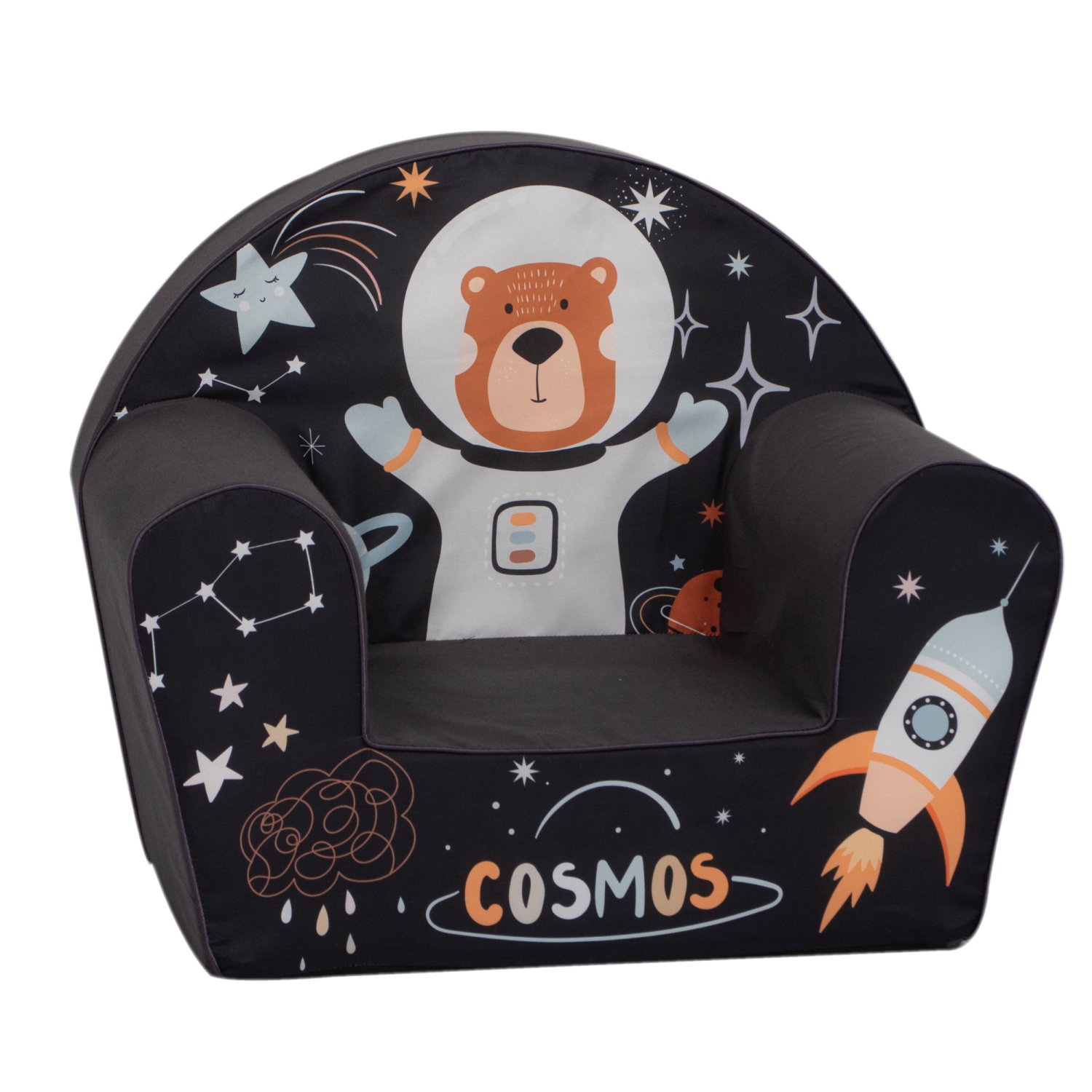 Delsit Kids Couch for Toddlers - Comfy Armchair for Children, Lightweight Foam Sofa and Reading Chair with Removable Cover, Made in Europe