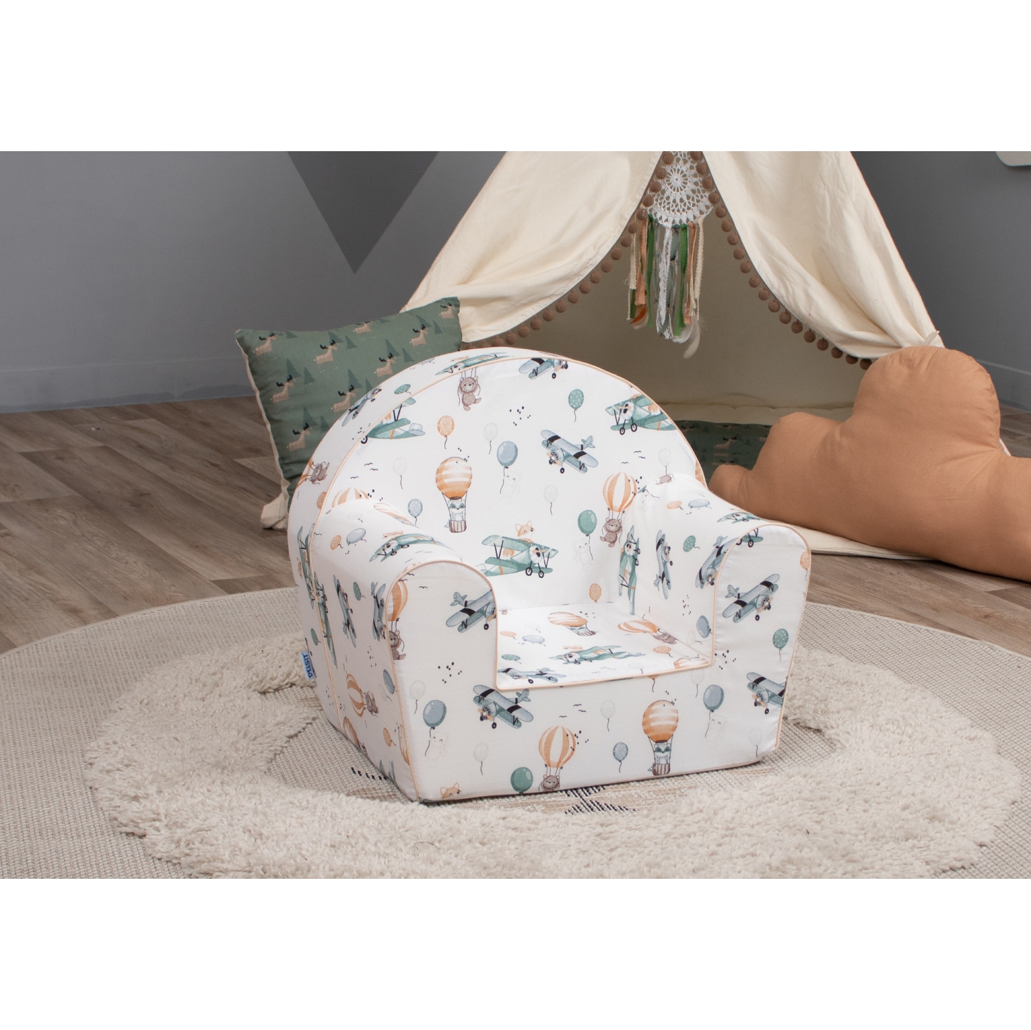 Canapé pour enfants de Delsit – Fauteuil confortable pour enfants, canapé en mousse léger et chaise de lecture avec housse amovible, fabriqué en