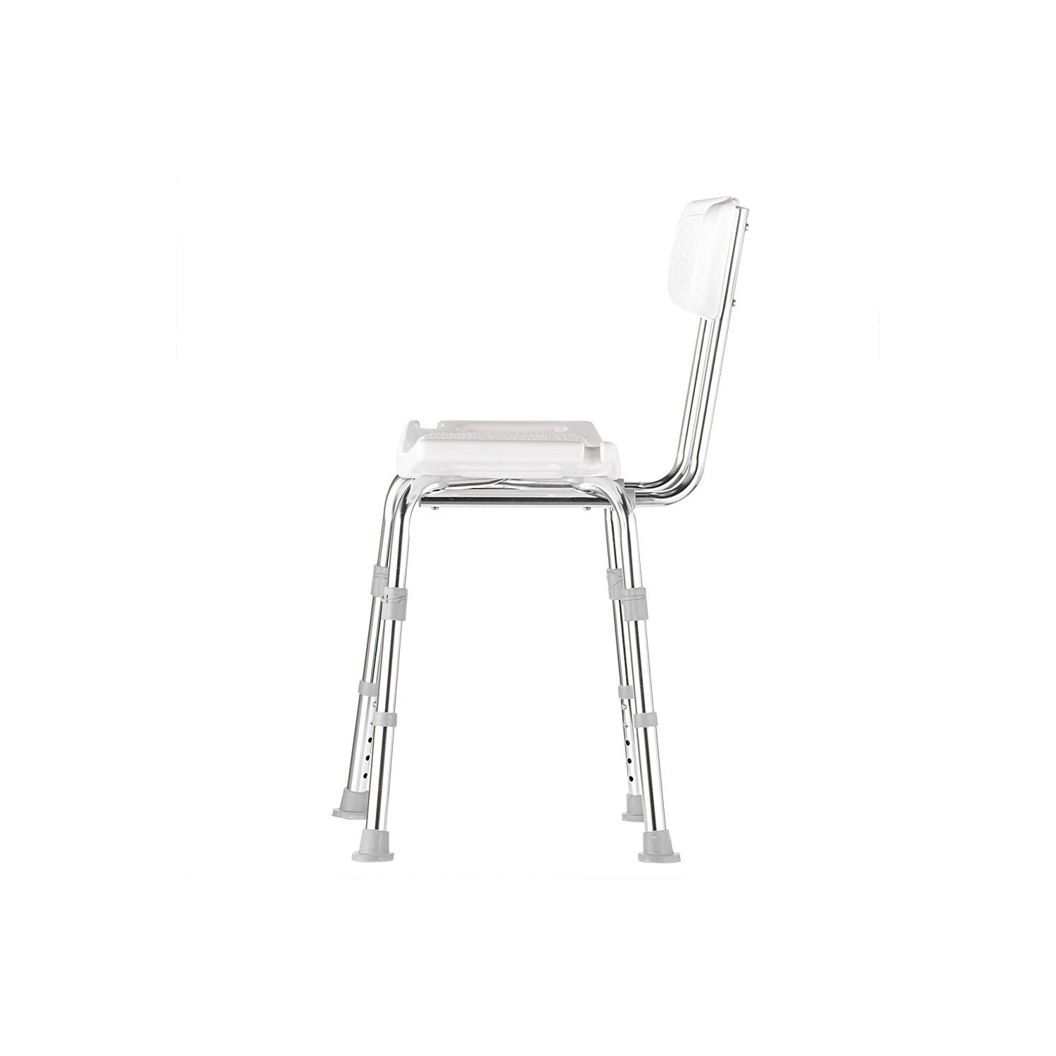 Chaise de douche pour salle de bain sans outils, banc de douche pour baignoire avec 6 réglages de hauteur et dossier amovible, capacité maximale de