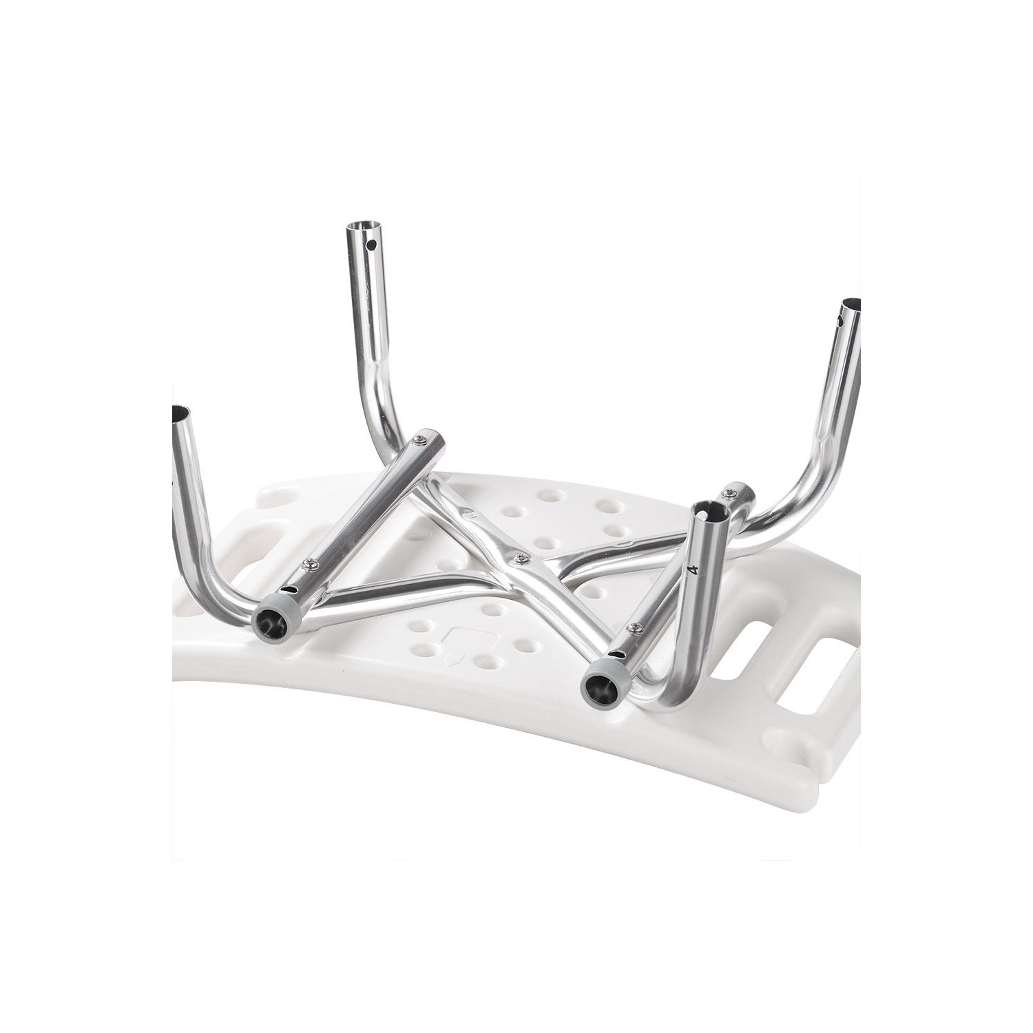 Chaise de douche pour salle de bain sans outils, banc de douche pour baignoire avec 6 réglages de hauteur et dossier amovible, capacité maximale de