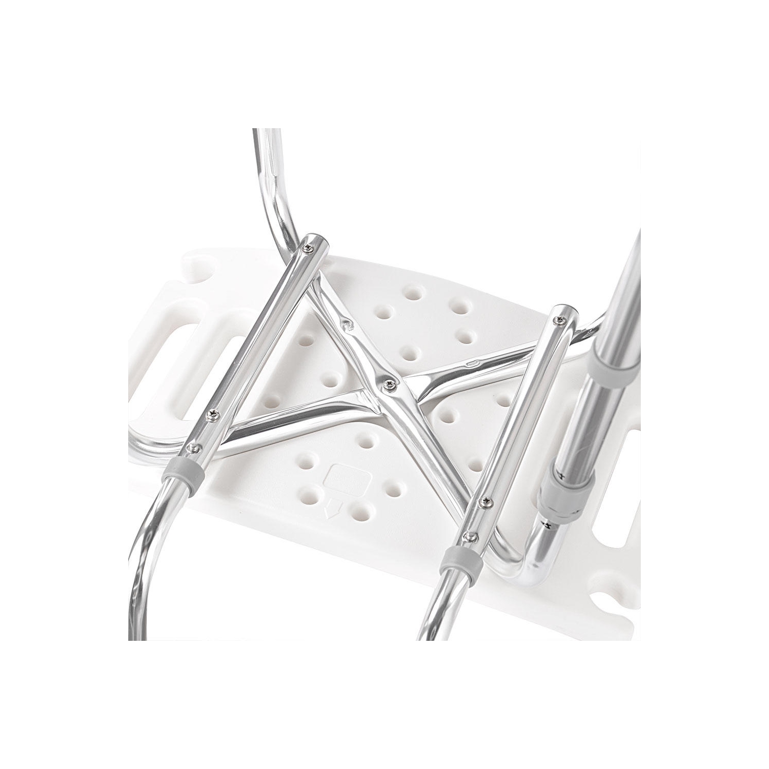 Chaise de douche pour salle de bain sans outils, banc de douche pour baignoire avec 6 réglages de hauteur et dossier amovible, capacité maximale de