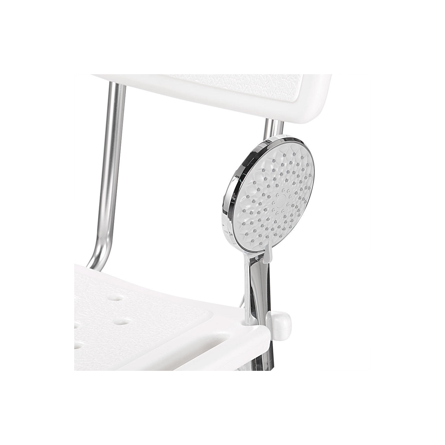 Chaise de douche pour salle de bain sans outils, banc de douche pour baignoire avec 6 réglages de hauteur et dossier amovible, capacité maximale de