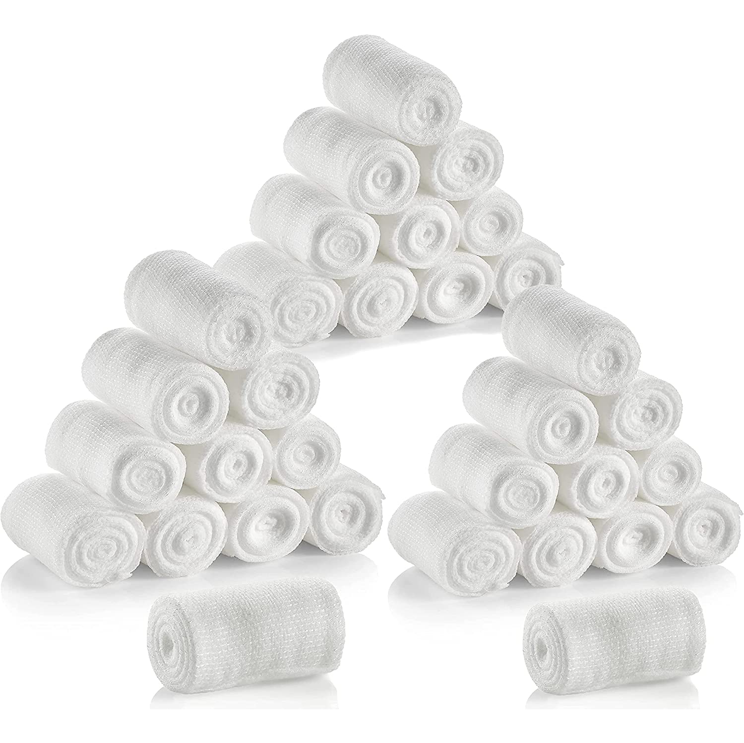 Gauze Bandage Rolls - 4 Yards Per Roll of Medical Grade Gauze Bandage and Stretch Bandage Wrapping for Dressing All Types of Wounds and First Aid Kit