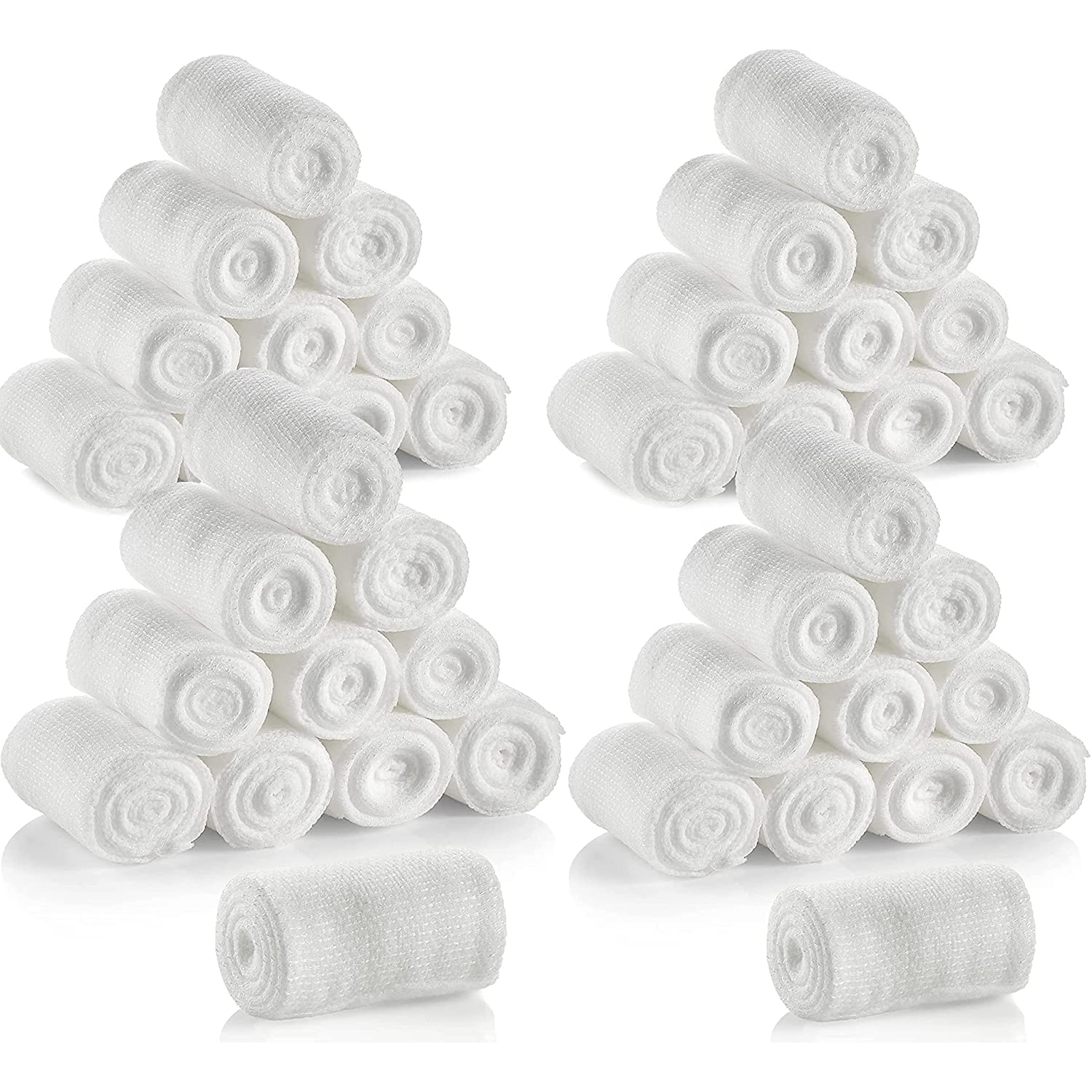 Gauze Bandage Rolls - 4 Yards Per Roll of Medical Grade Gauze Bandage and Stretch Bandage Wrapping for Dressing All Types of Wounds and First Aid Kit