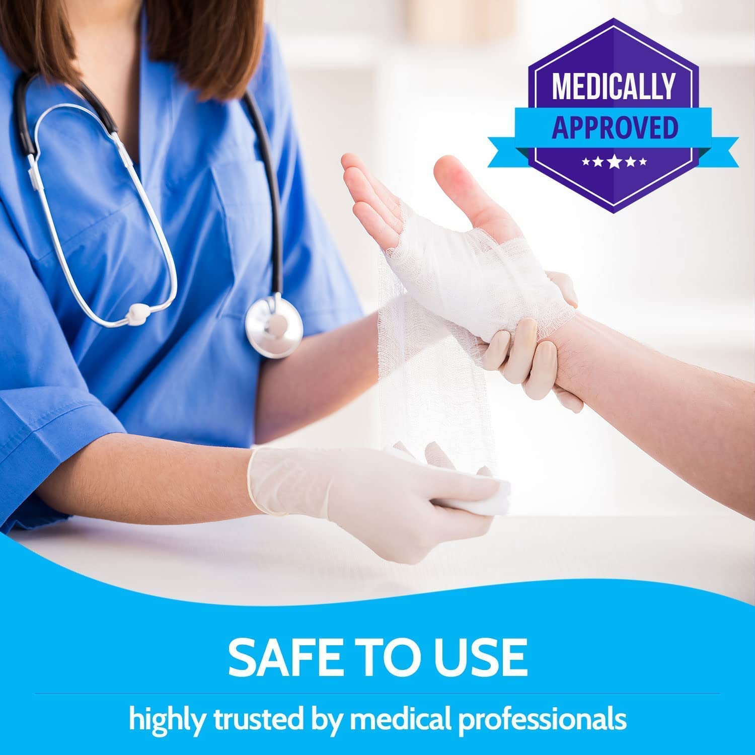 Gauze Bandage Rolls - 4 Yards Per Roll of Medical Grade Gauze Bandage and Stretch Bandage Wrapping for Dressing All Types of Wounds and First Aid Kit