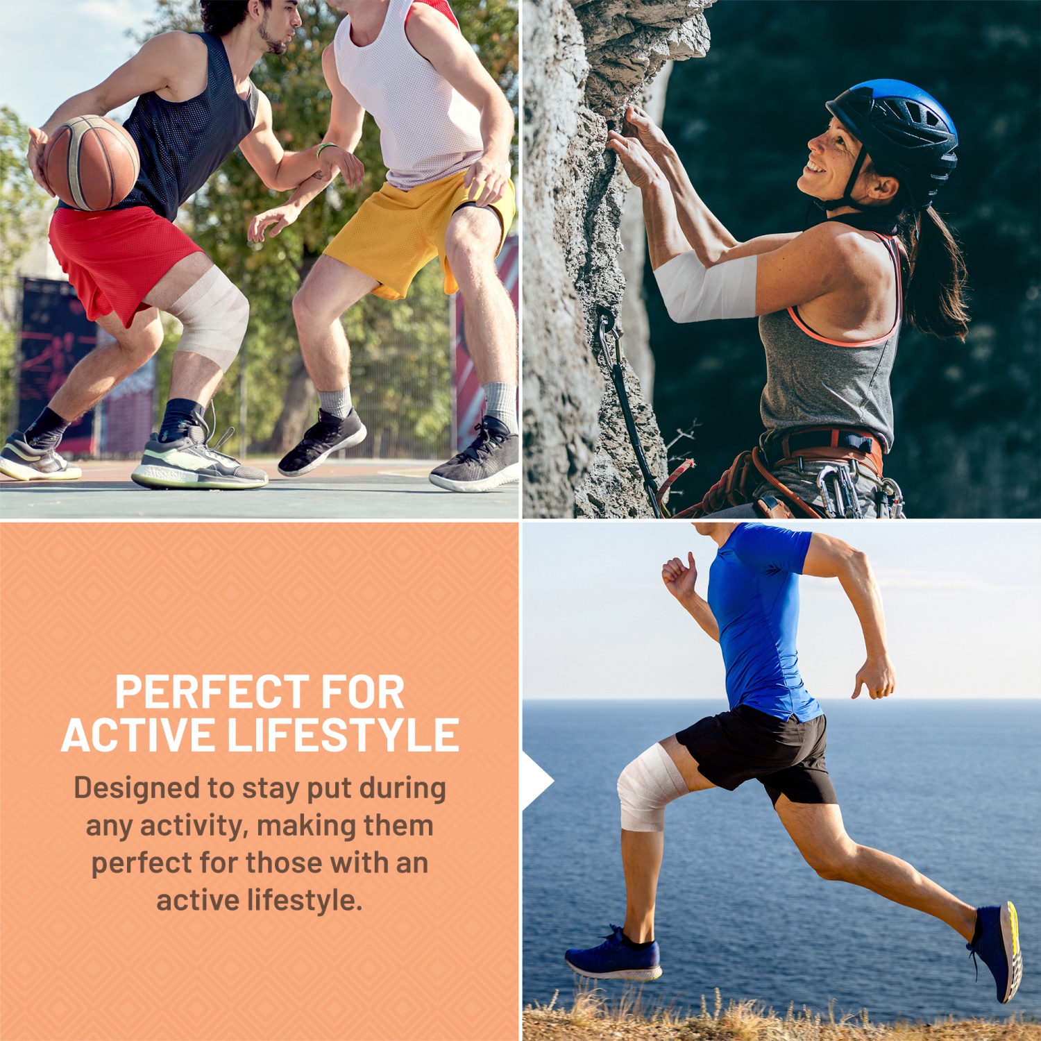 6 Pack, Self Adherent Cohesive Tape - 2” x 5 Yards, Self Adhesive Bandage Rolls & Sports Athletic Wrap for Ankle, Wrist, Knee Sprains and Swelling,