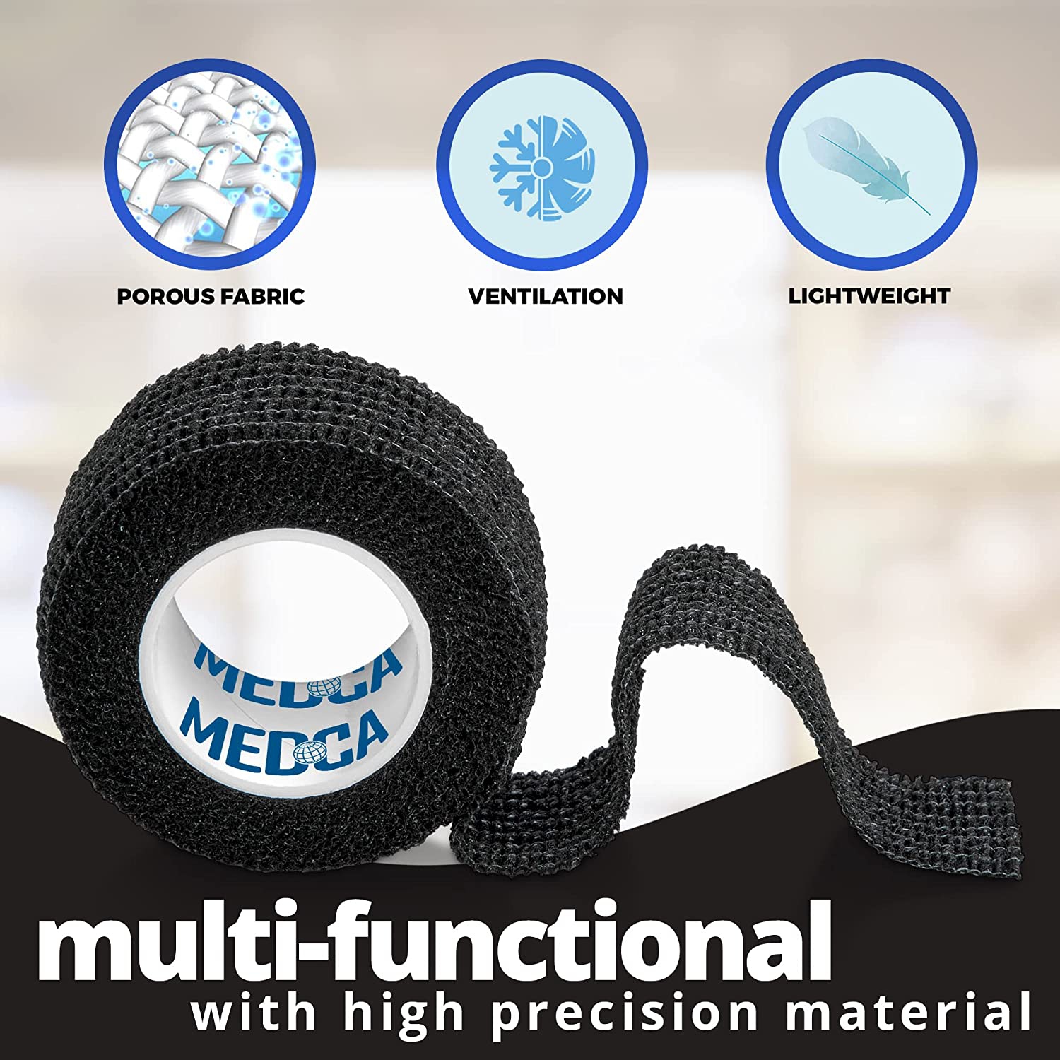 Self-Adherent Cohesive Bandage - Pack of 24 Rolls - 1" Wide x 5 Yards - Athletic Sports Tape for Medical Use, Sports, First Aid and Helps Protect