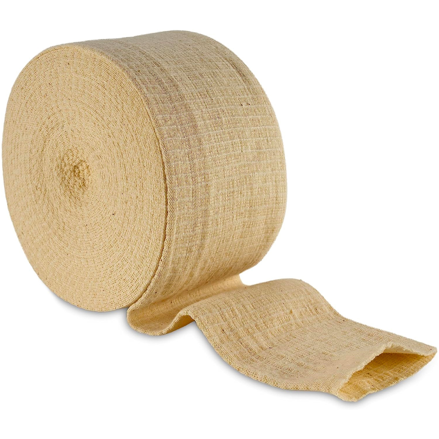 Bandage de support tubulaire élastique taille E, 10M boîte - couleur naturelle pour large bandage de support de genou - haut moyen, spandex en coton