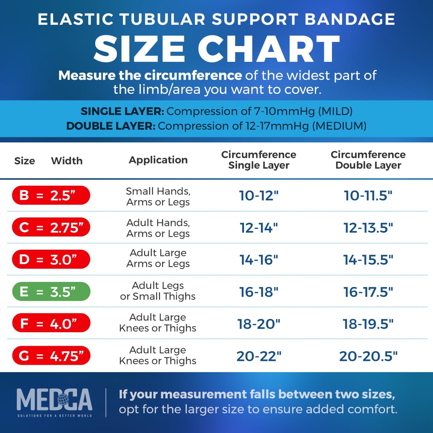 Bandage de support tubulaire élastique taille E, 10M boîte - couleur naturelle pour large bandage de support de genou - haut moyen, spandex en coton