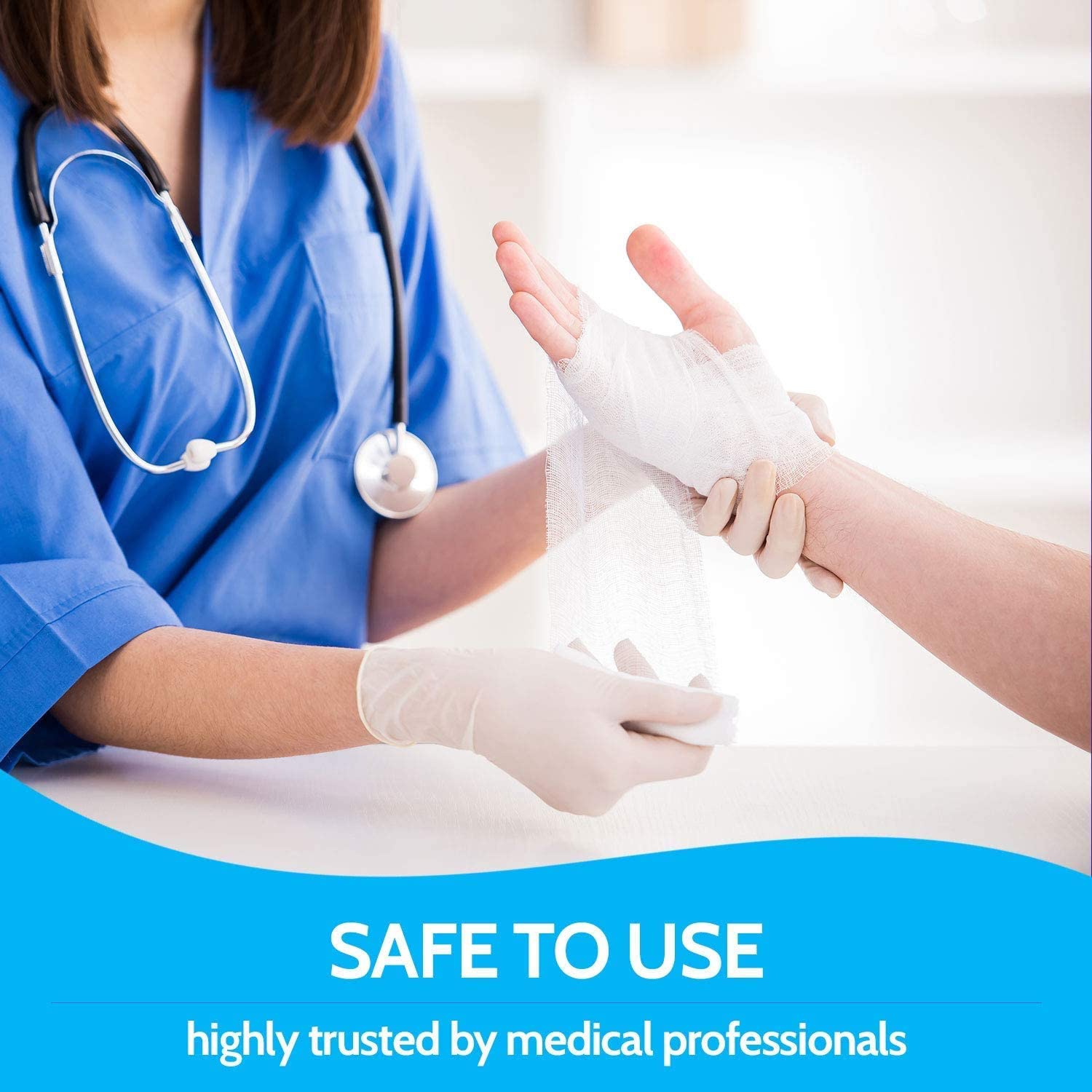 Gauze Bandage Rolls - 4 Yards Per Roll of Medical Grade Gauze Bandage and Stretch Bandage Wrapping for Dressing All Types of Wounds and First Aid Kit