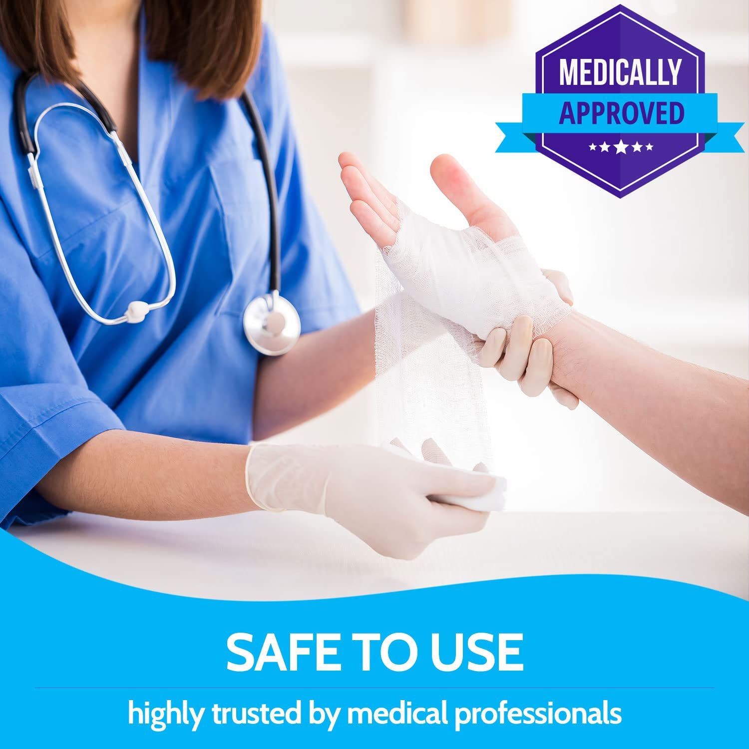 Gauze Bandage Rolls - 4 Yards Per Roll of Medical Grade Gauze Bandage and Stretch Bandage Wrapping for Dressing All Types of Wounds and First Aid Kit