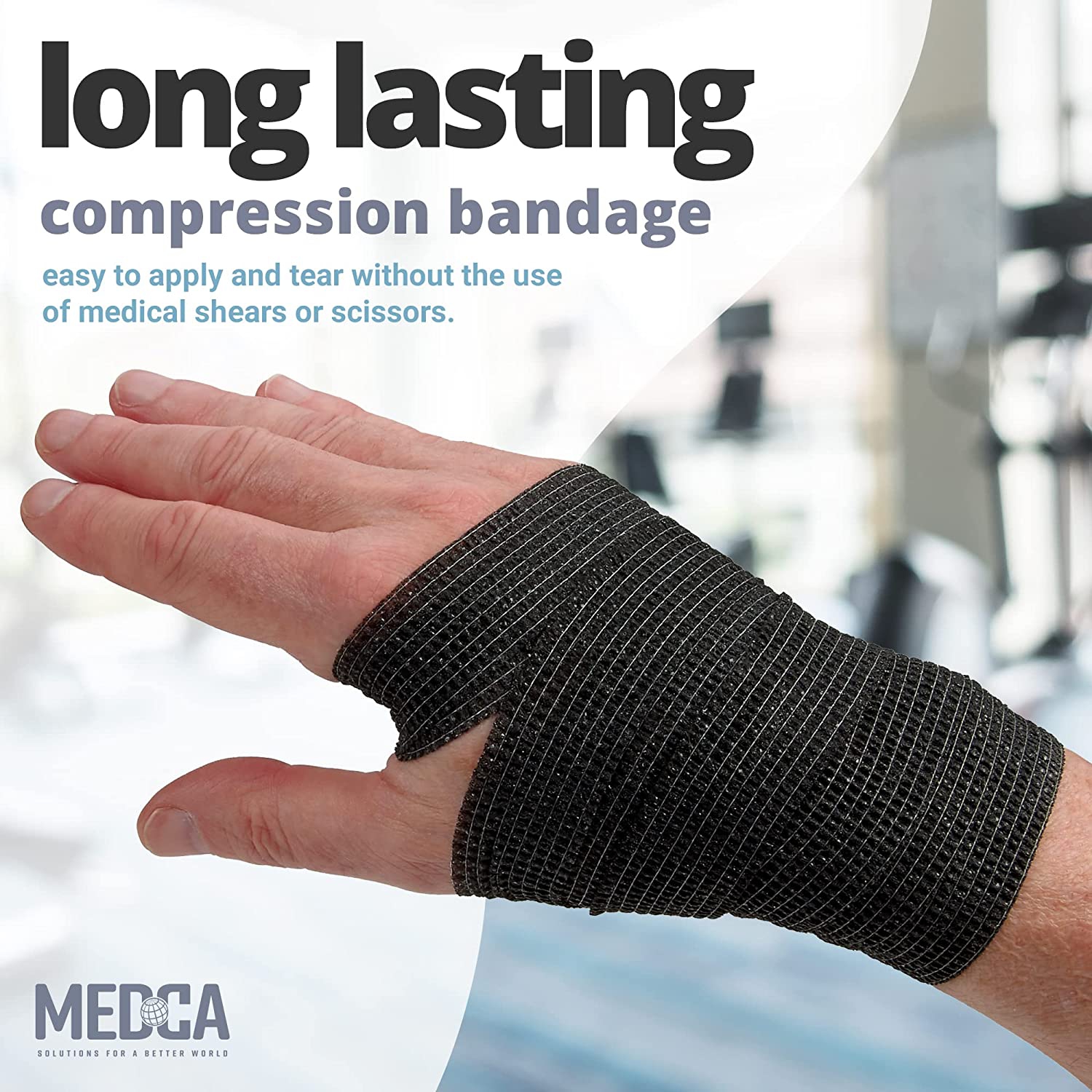 Bandage cohésif autoadhésif - Paquet de 6 rouleaux - 1 po de largeur x 5 verges - Ruban de sport pour usage médical, sport, premiers soins et aide à