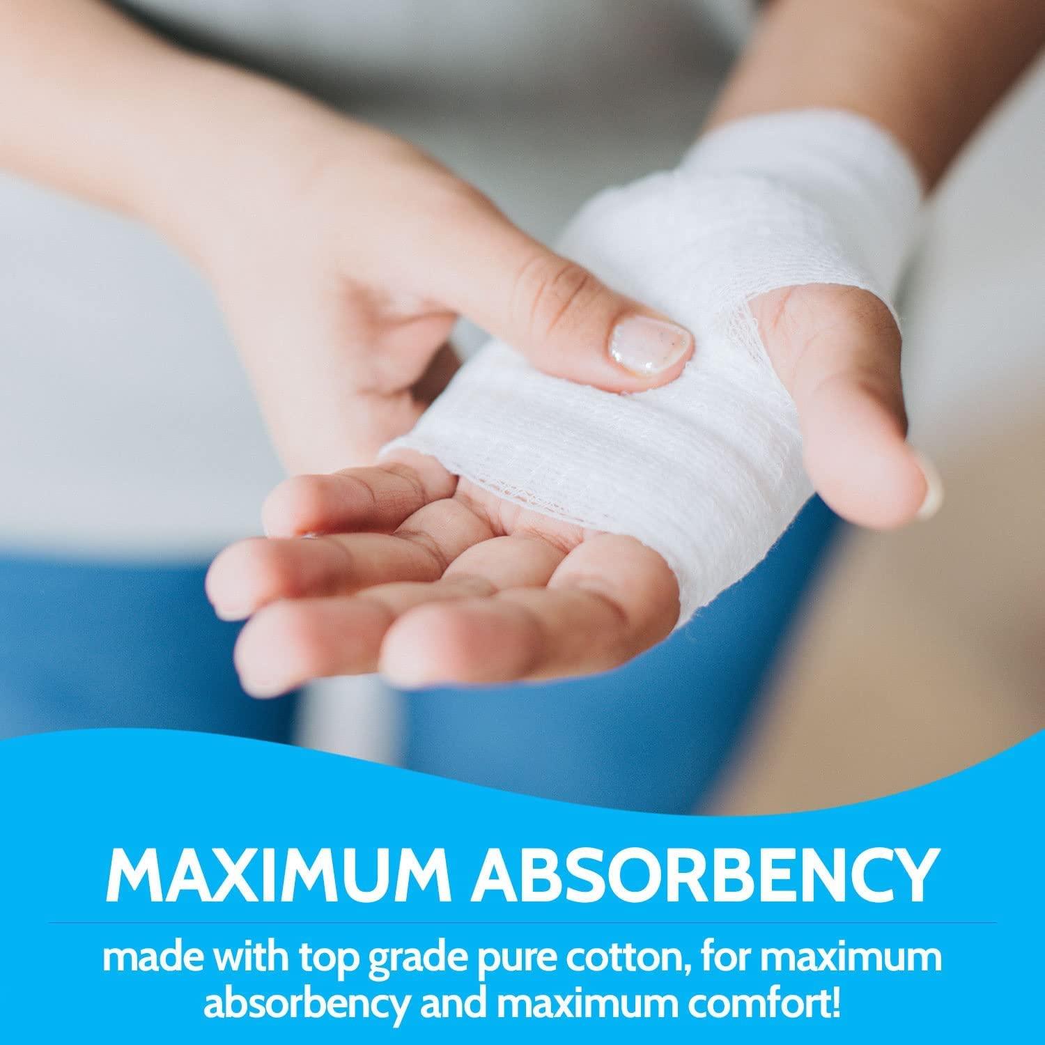 Gauze Bandage Rolls - 4 Yards Per Roll of Medical Grade Gauze Bandage and Stretch Bandage Wrapping for Dressing All Types of Wounds and First Aid Kit